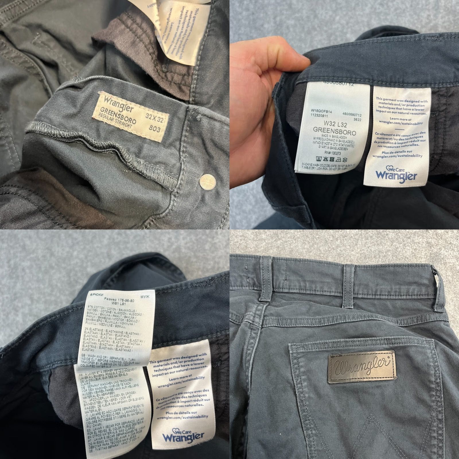 Wrangler Wrangler Jeans Tapered 32 32 Dark Blue Denim 5-Pocket Wrangler Greensboro 803 Mens Regular Comfort"} Size US 32 / EU 48 - 8 Thumbnail