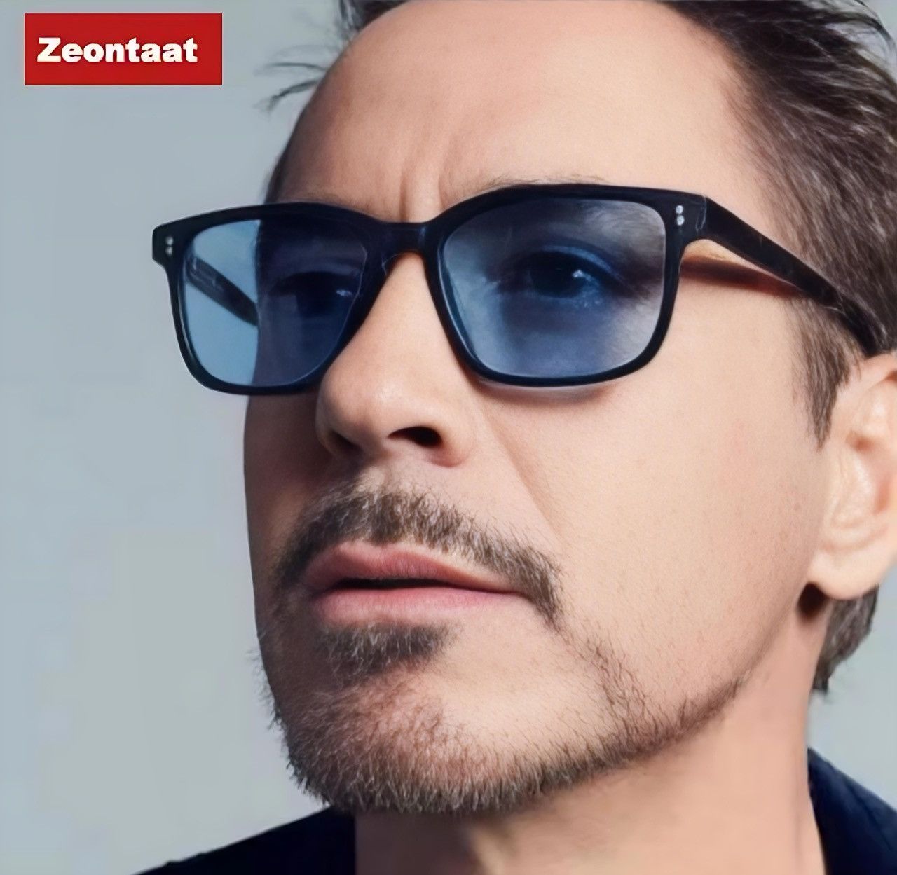 Other Rectangle Tony Stark Sunglasses Men Blue Lens Brand Designer Size ONE SIZE - 1 Thumbnail