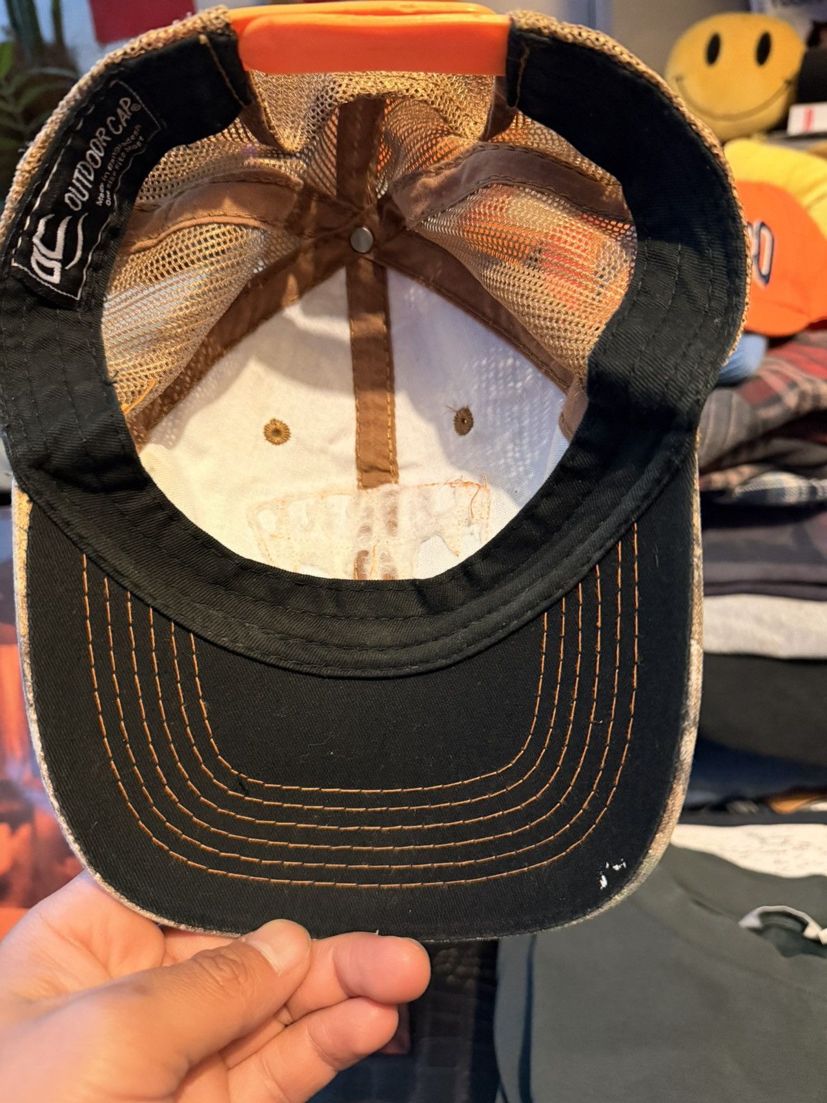 Vintage Camo Tractor Supply Co. hat with an orange embroidered patch Size ONE SIZE - 5 Thumbnail
