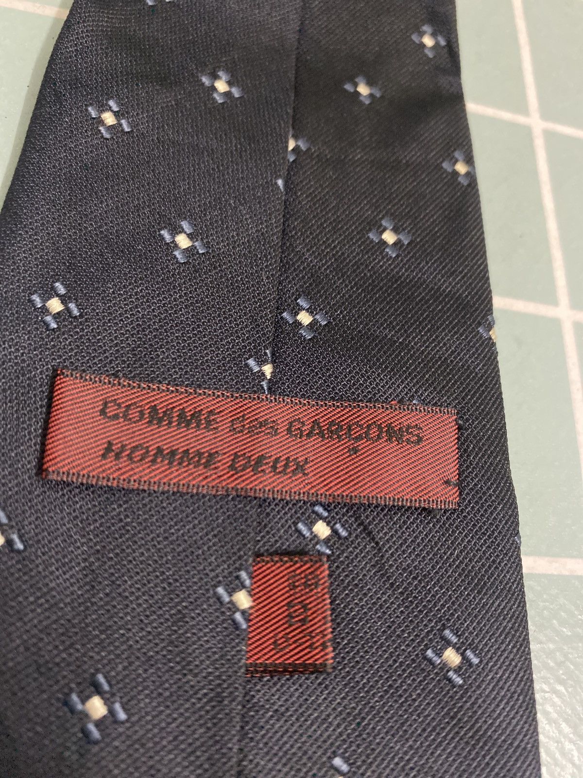 Comme des Garcons Comme des Garçons Homme Deux Navy Silk Tie Japan Made Size ONE SIZE - 3 Thumbnail