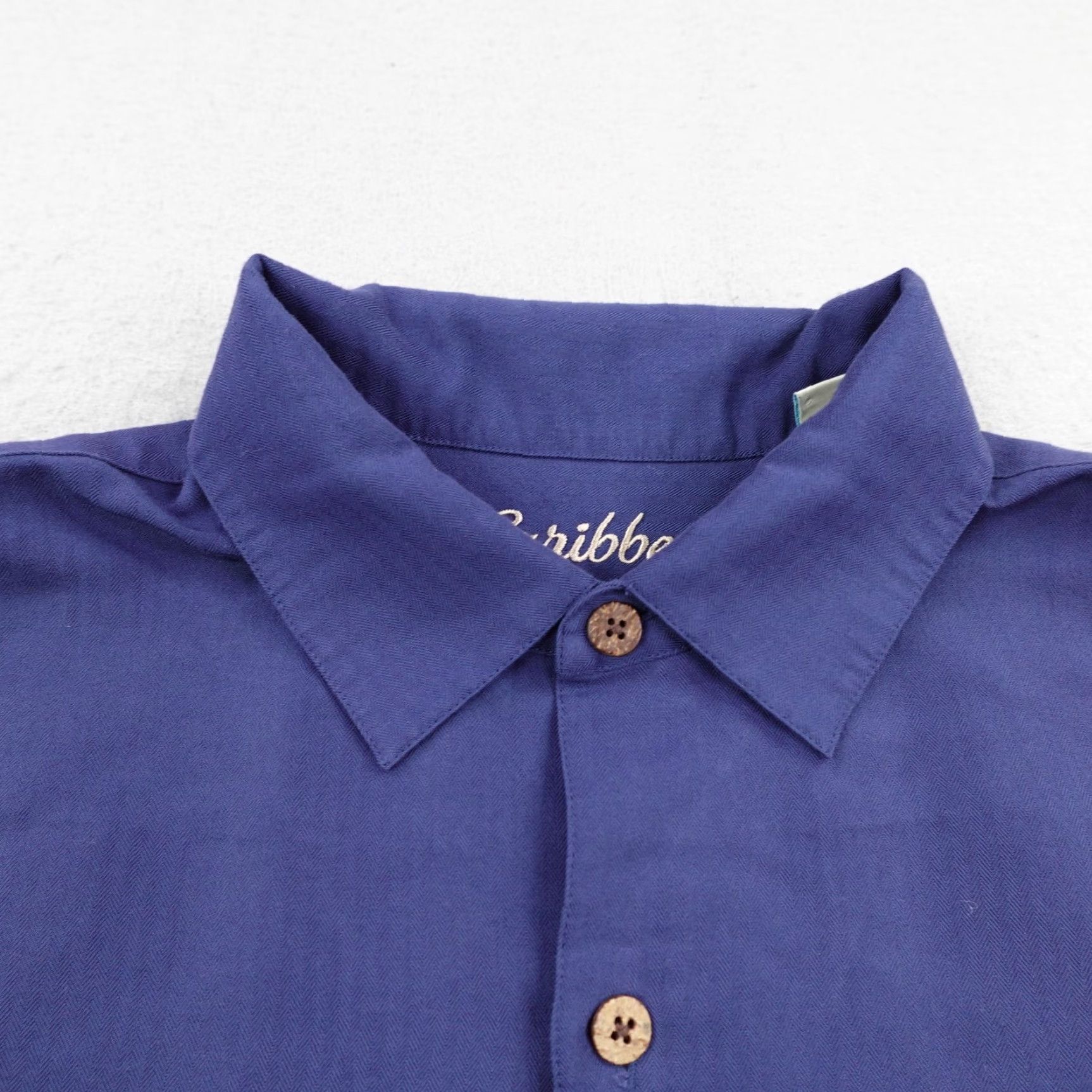 Vintage Caribbean Shirt Men XL Blue Rocking Margarita Parrot Guitar Embroidered Hawaiian Size US XL / EU 56 / 4 - 3 Thumbnail
