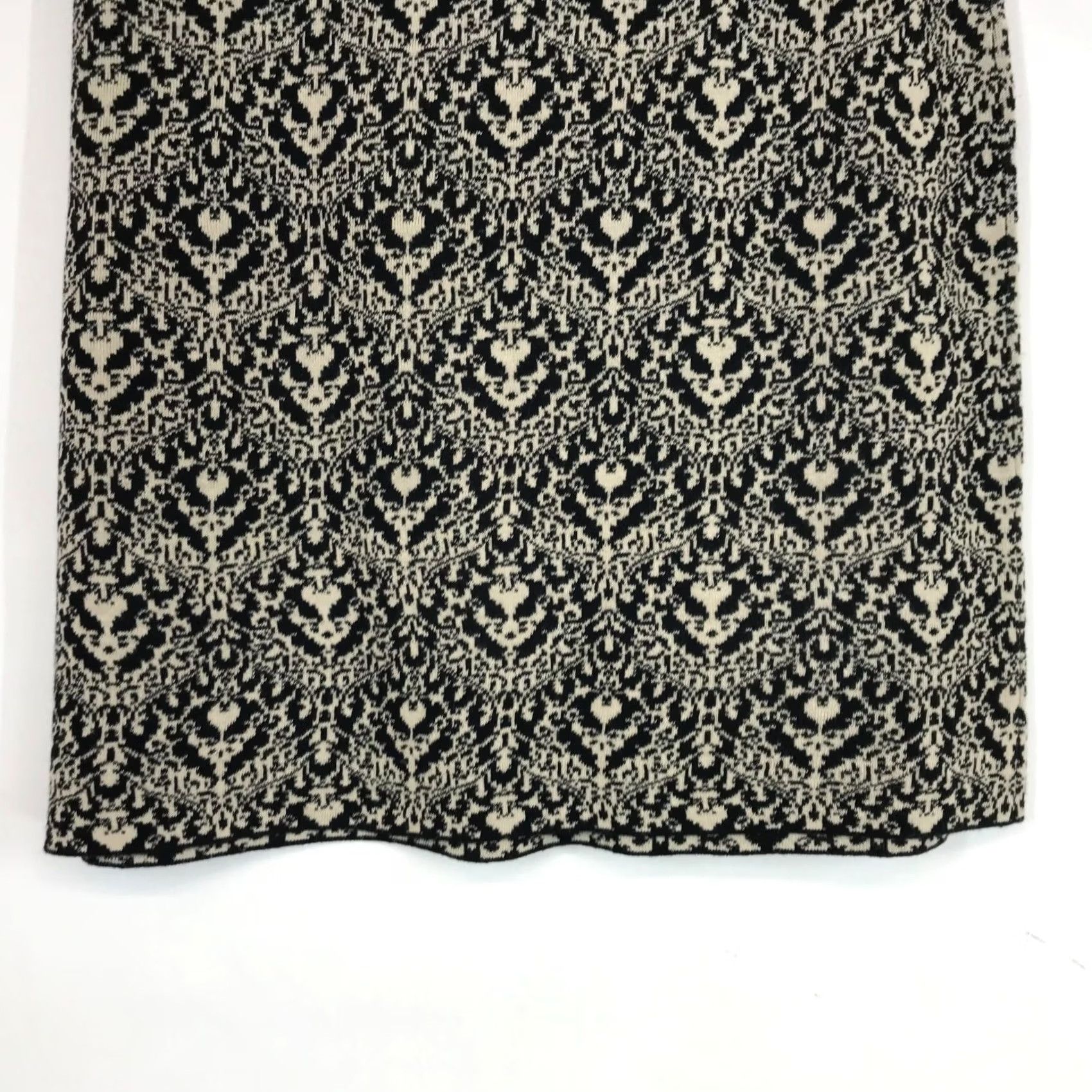 Vintage CHICO'S Skirt Womens 2 TAN & BLACK Elastic Waist Pull-On Wool Blend Sweater Size XS / US 0-2 / IT 36-38 - 5 Thumbnail