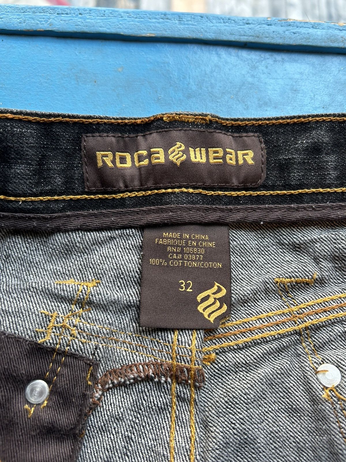 JNCO Crazy Y2K Baggy RocaWear Wide Leg Stones Denim Size US 32 / EU 48 - 17 Thumbnail
