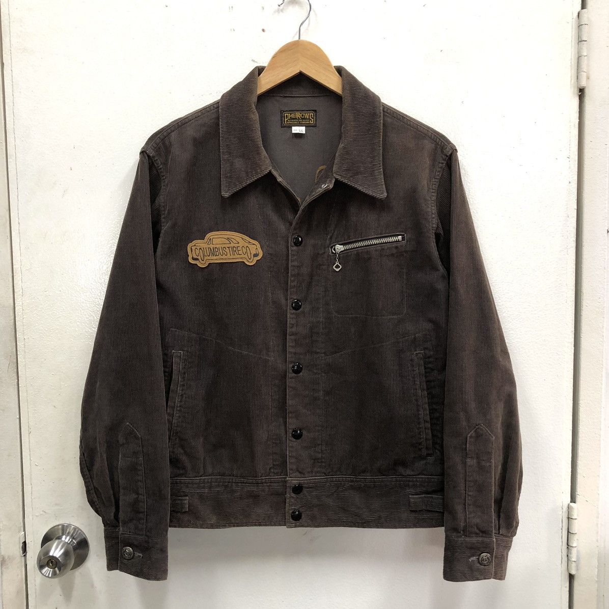 Vintage PHERROW 13W-PEJ Fellows Corduroy Burgundy Snap Button Jacket Size US M / EU 48-50 / 2 - 9 Thumbnail