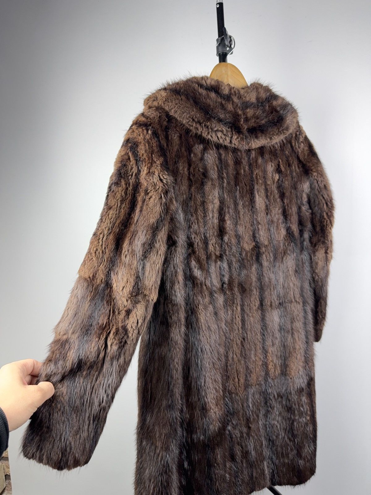 Japanese Brand Vintage Real Mink Fur Coat Brown Classic Long Jacket Size M / US 6-8 / IT 42-44 - 15 Thumbnail