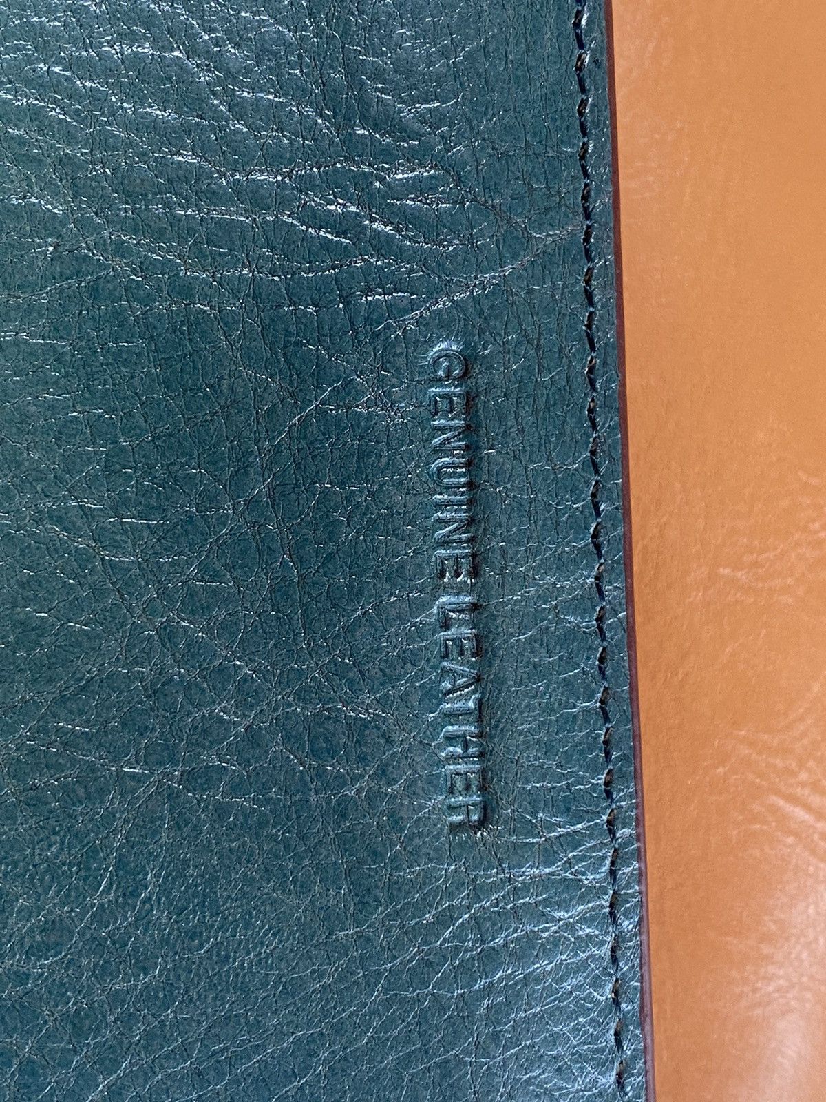 Japanese Brand Green Genuine Leather Long Wallet Size ONE SIZE - 3 Thumbnail