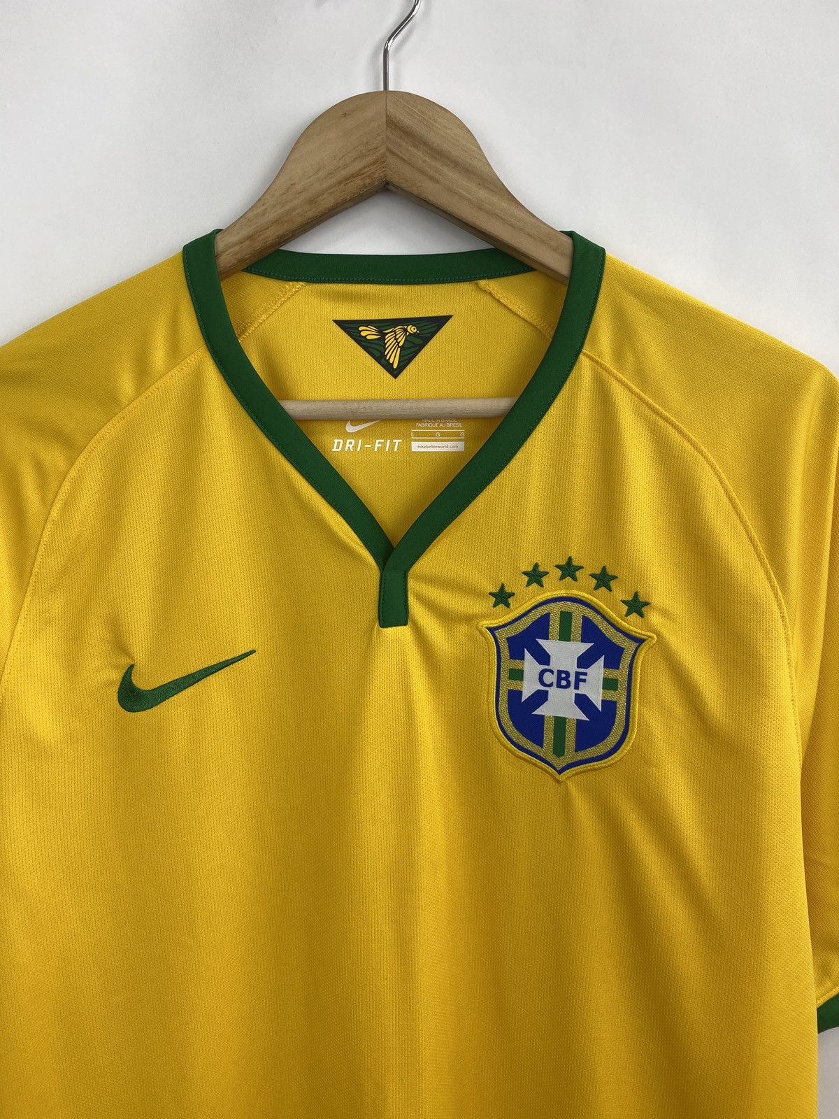 Nike 🇧🇷 Nike Brazil 2014 soccer jersey Size US L / EU 52-54 / 3 - 4 Thumbnail