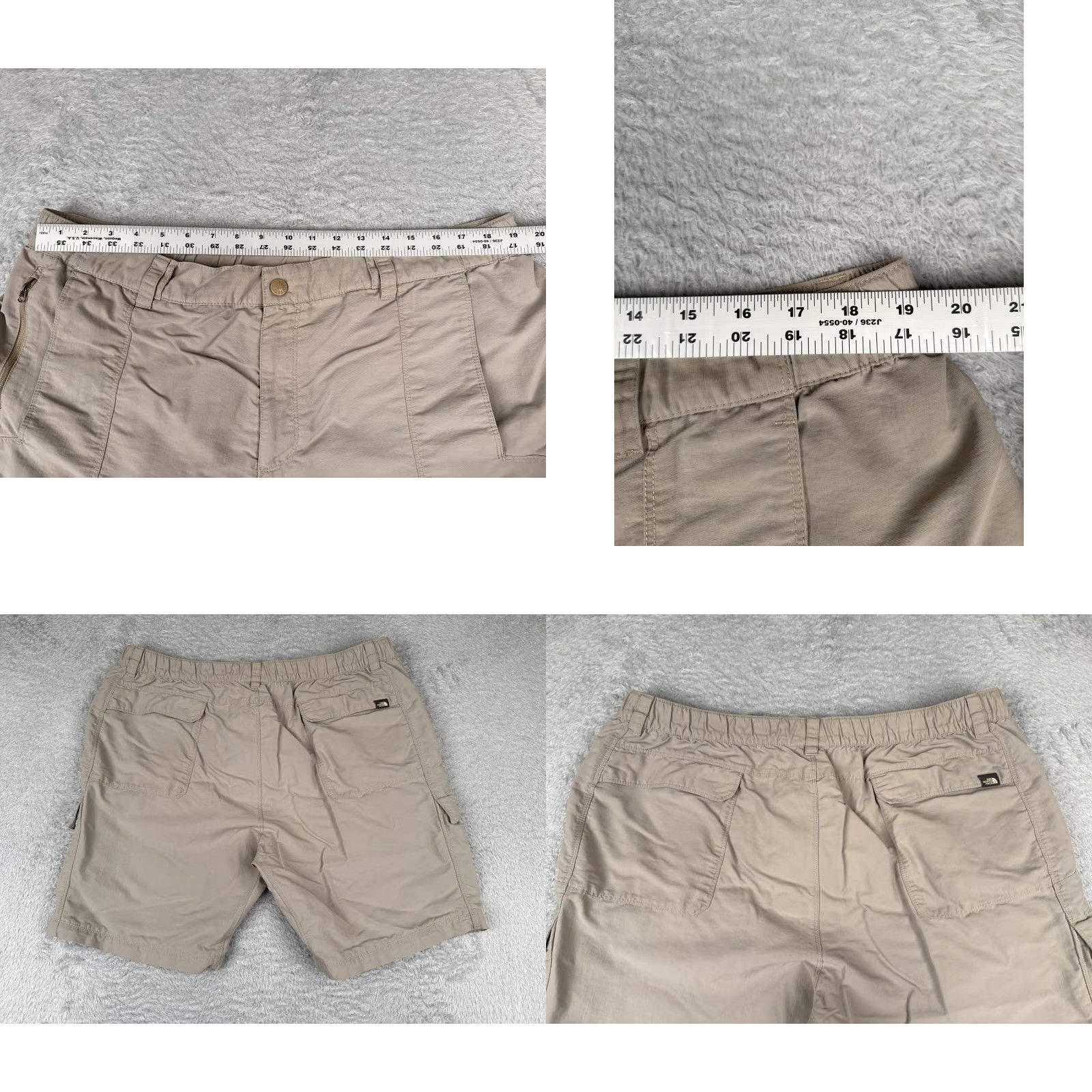 The North Face The North Face Shorts Men 2XL Beige Nylon Cargo Pocket 40x10 Casual Travel 100% Microfiber Vintage No Size US 39 - 9 Thumbnail