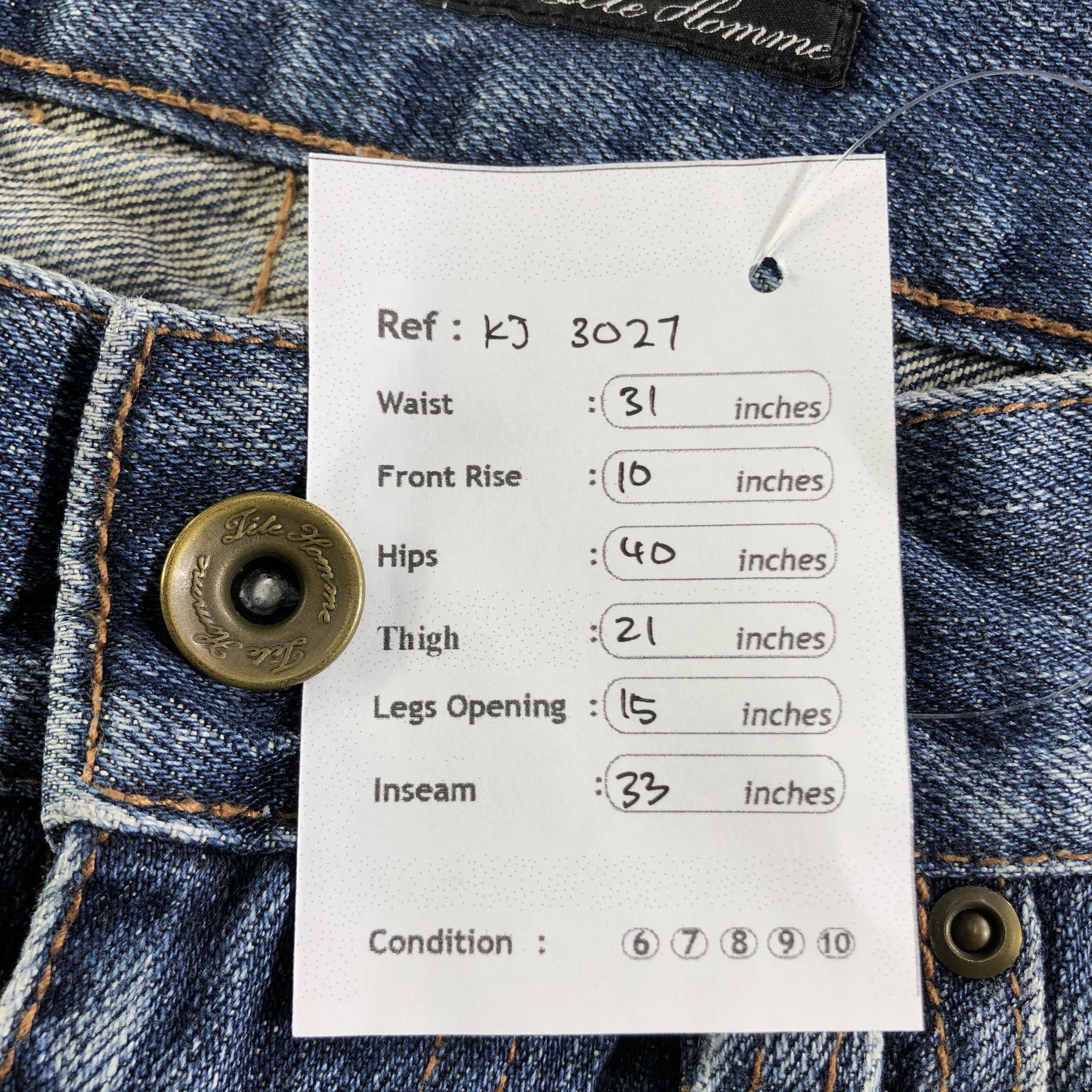Tete Homme Tete Homme Jeans Distressed Denim KJ3027 Size US 30 / EU 46 - 11 Thumbnail