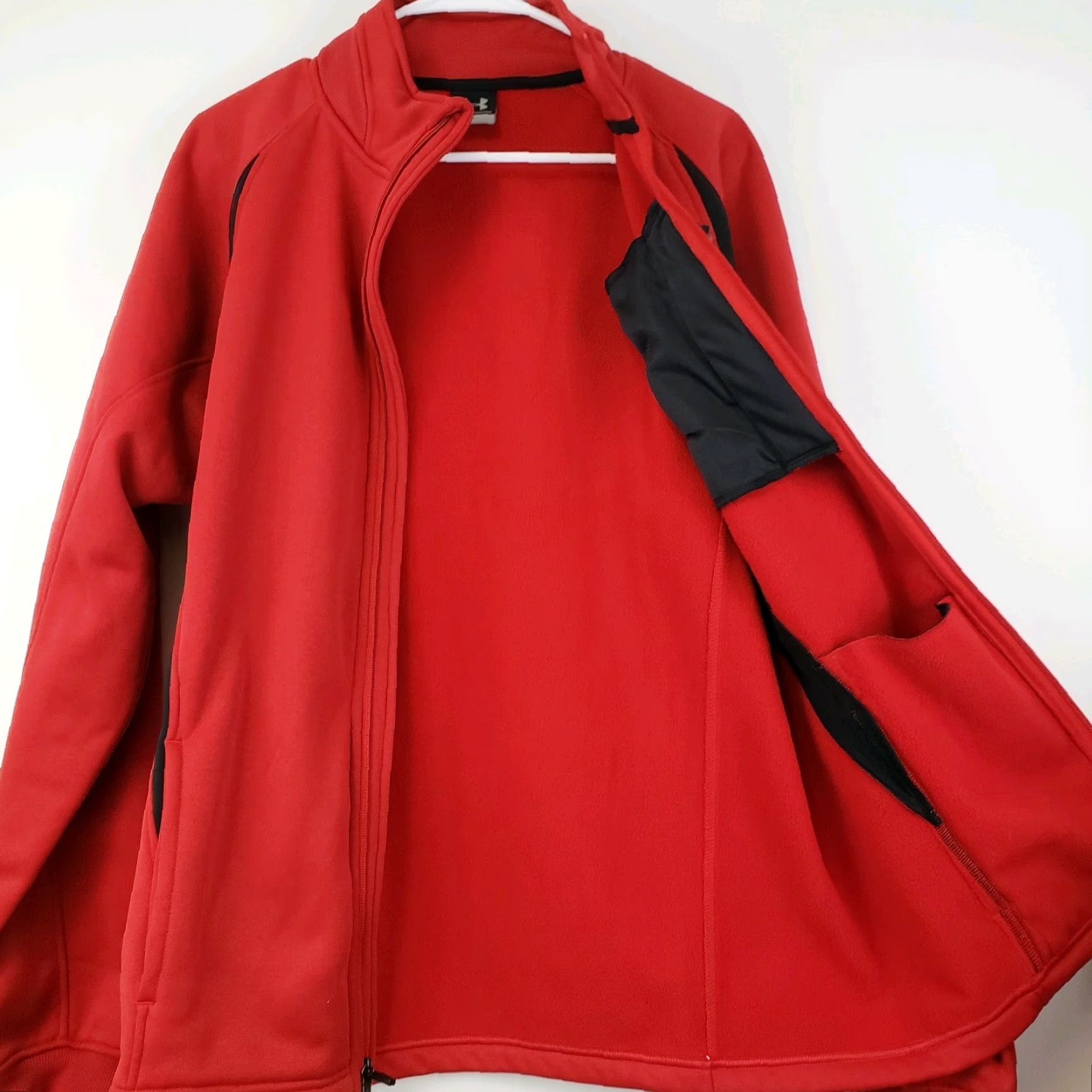 Under Armour Under Armour Jacket Mens M Red Full Zip Long Sleeve Pockets Logo Under armour Jacket M Red Full Zip Long Sleeve Pockets Logo Size US M / EU 48-50 / 2 - 3 Thumbnail