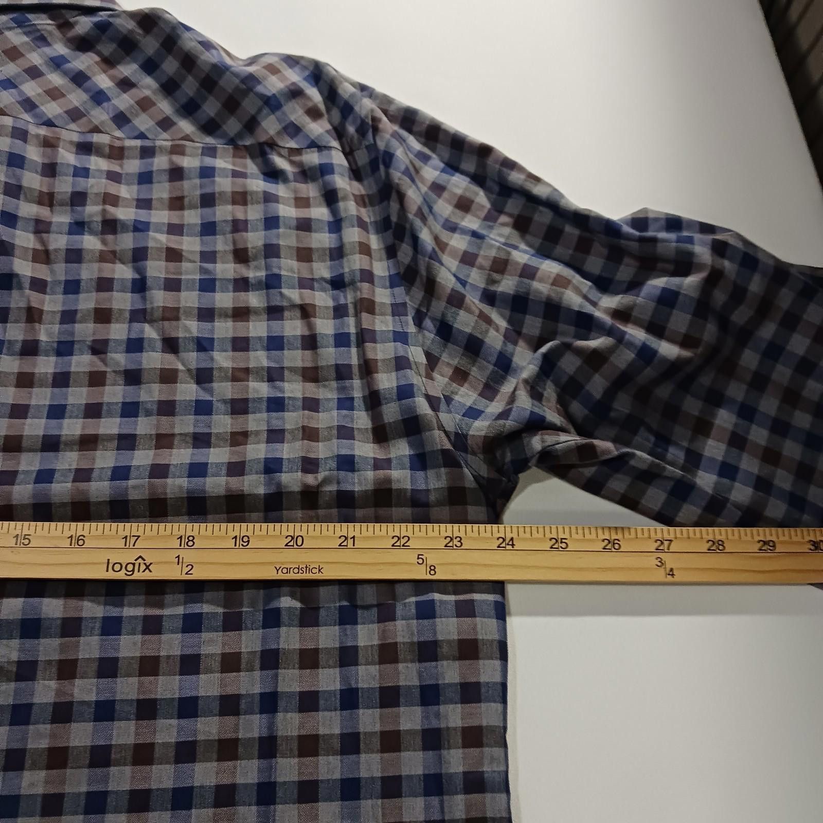 Zachary Prell Zachary Prell Shirt Men’s XL Gray Blue Brown Plaid Button Up Size US XL / EU 56 / 4 - 5 Thumbnail