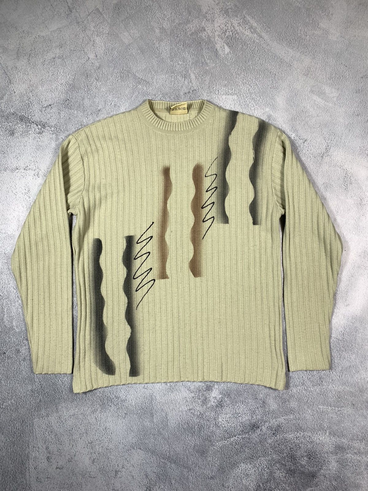 Japanese Brand × Vintage Vintage Y2K Japanese ribbed opium sweater streetwear size M Size US M / EU 48-50 / 2 - 1 Thumbnail