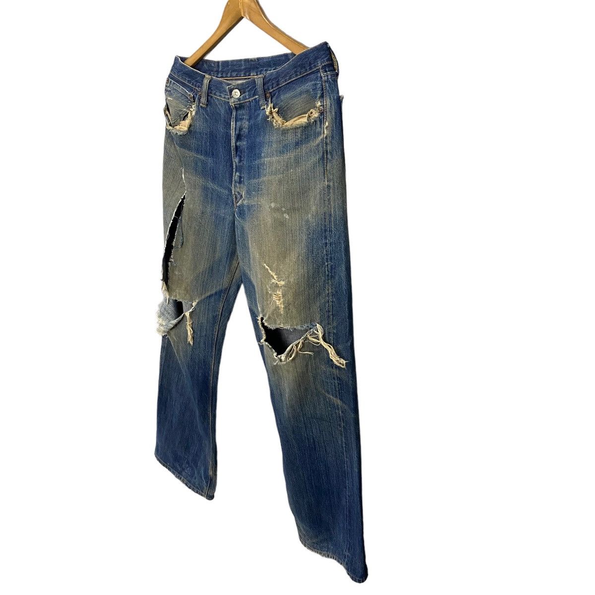 Sugar Cane Sugar Canes selvedge distressed denim homeless Size US 33 - 16 Thumbnail