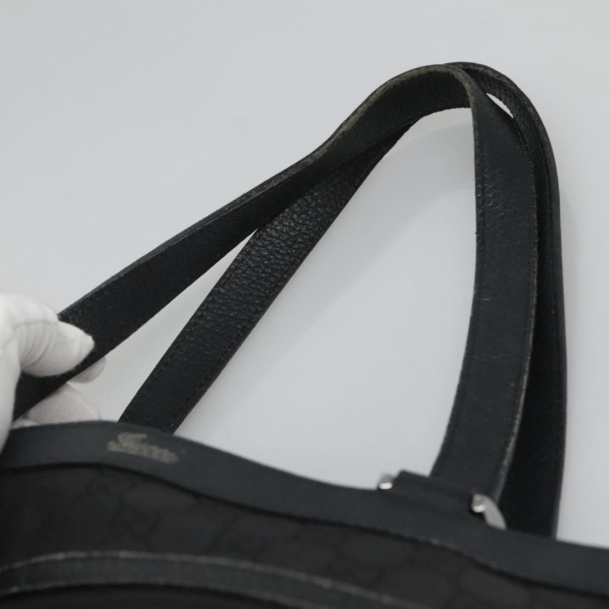 Gucci GUCCI GG Canvas Tote Bag Nylon Outlet Black Silver Size ONE SIZE - 8 Thumbnail