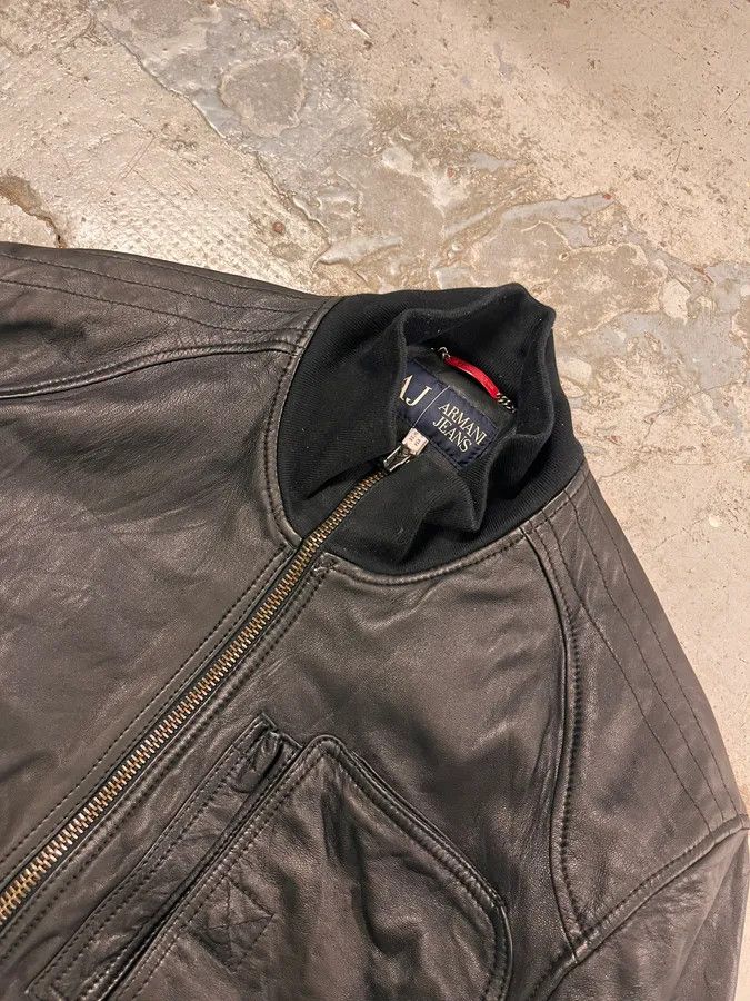 Armani 2010s Armani Black Utility Biker Leather Jacket Size US M / EU 48-50 / 2 - 5 Thumbnail