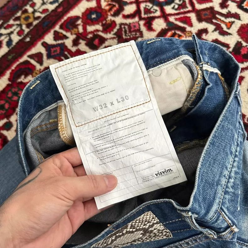 Visvim visvim size W32L30 10aw original snakeskin wash jeans 2505 Size US 32 / EU 48 - 6 Thumbnail