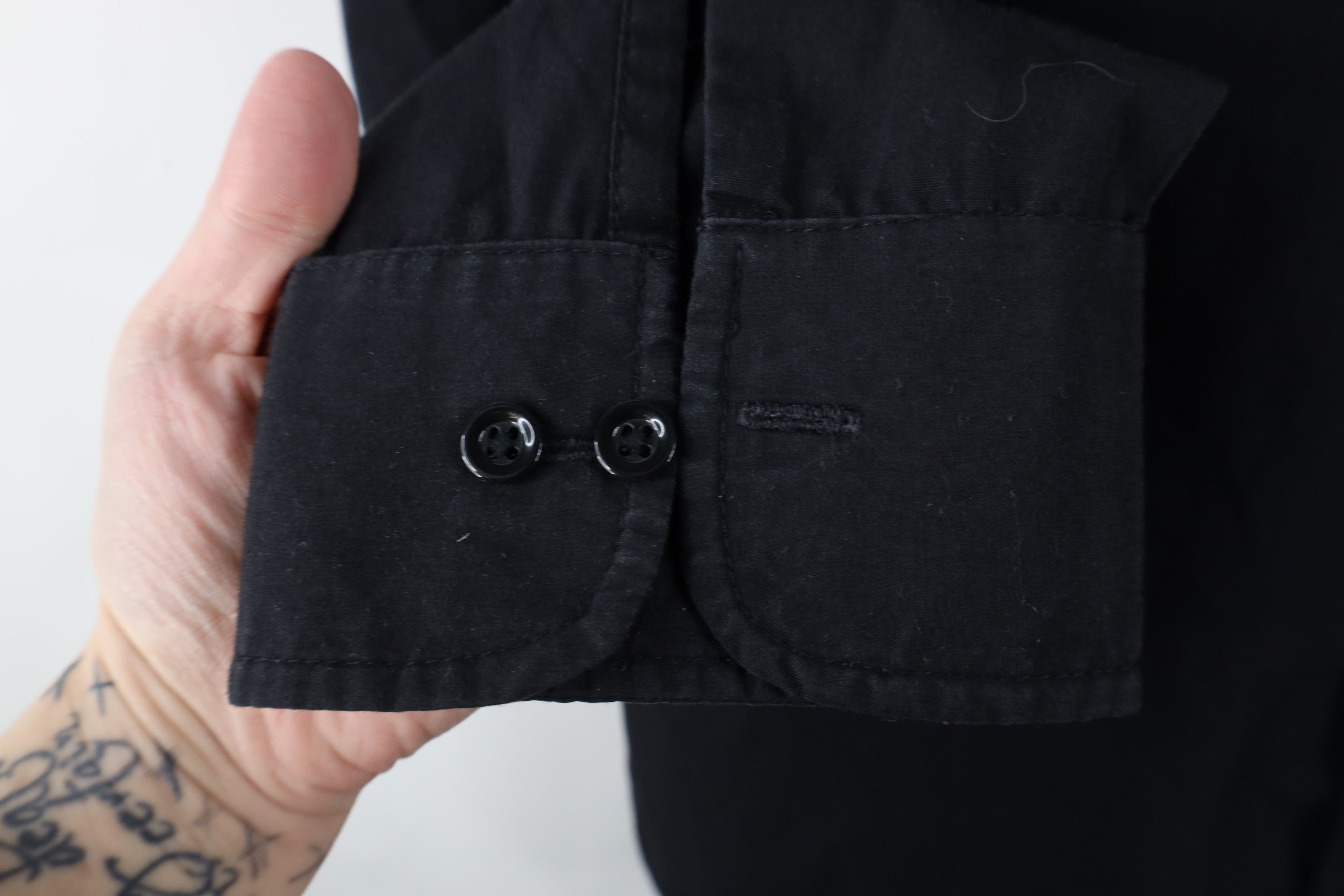 Vintage Vintage 90s Streetwear Clerical Band Collar Button Shirt USA Size US M / EU 48-50 / 2 - 4 Thumbnail
