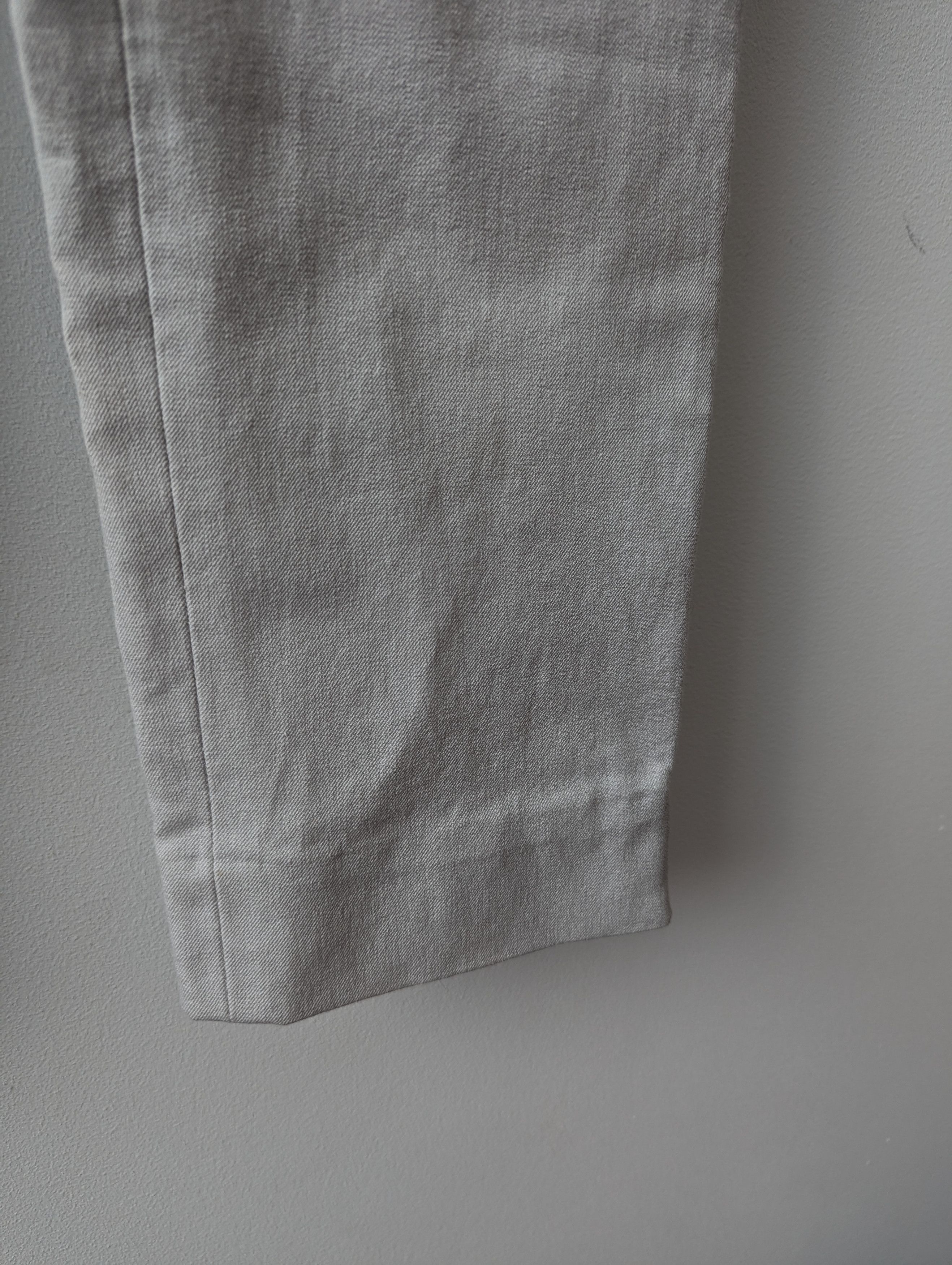 Cos COS Stretch Cotton Trousers Light Grey Zipper Detail Size 32" / US 10 / IT 46 - 4 Thumbnail