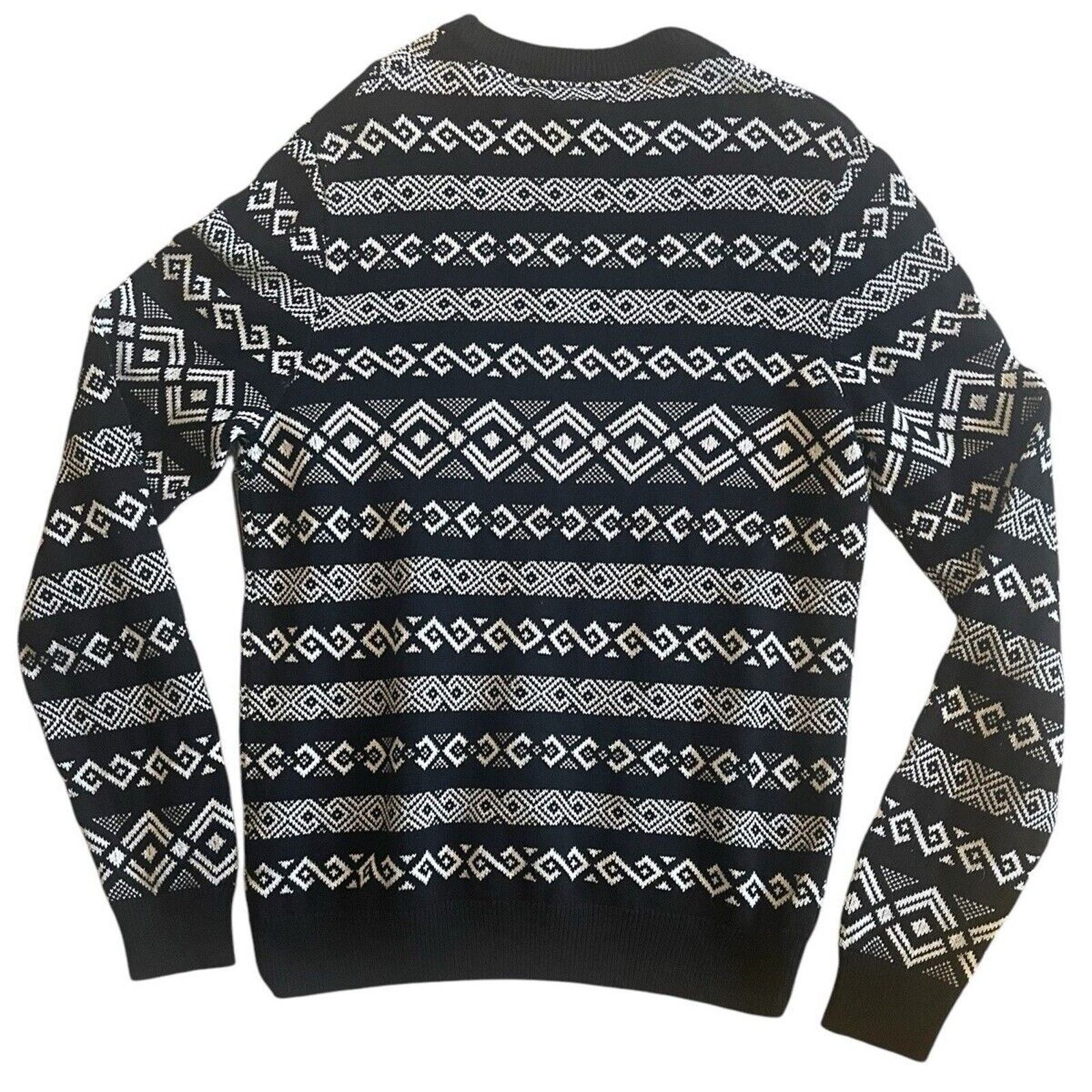 William Rast William Rast Men’s Cotton Black White Sweater Large NWT Size US L / EU 52-54 / 3 - 2 Thumbnail