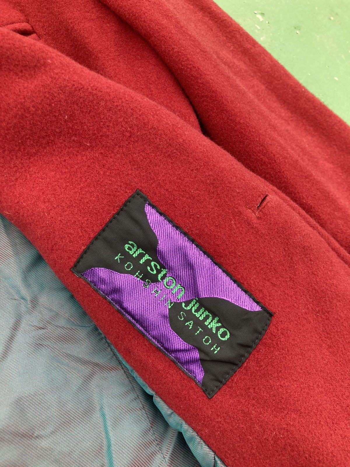 Japanese Brand Arrston Volaju Kohshin Satoh Avant Garde Red Wool Blazer Size M / US 6-8 / IT 42-44 - 17 Thumbnail