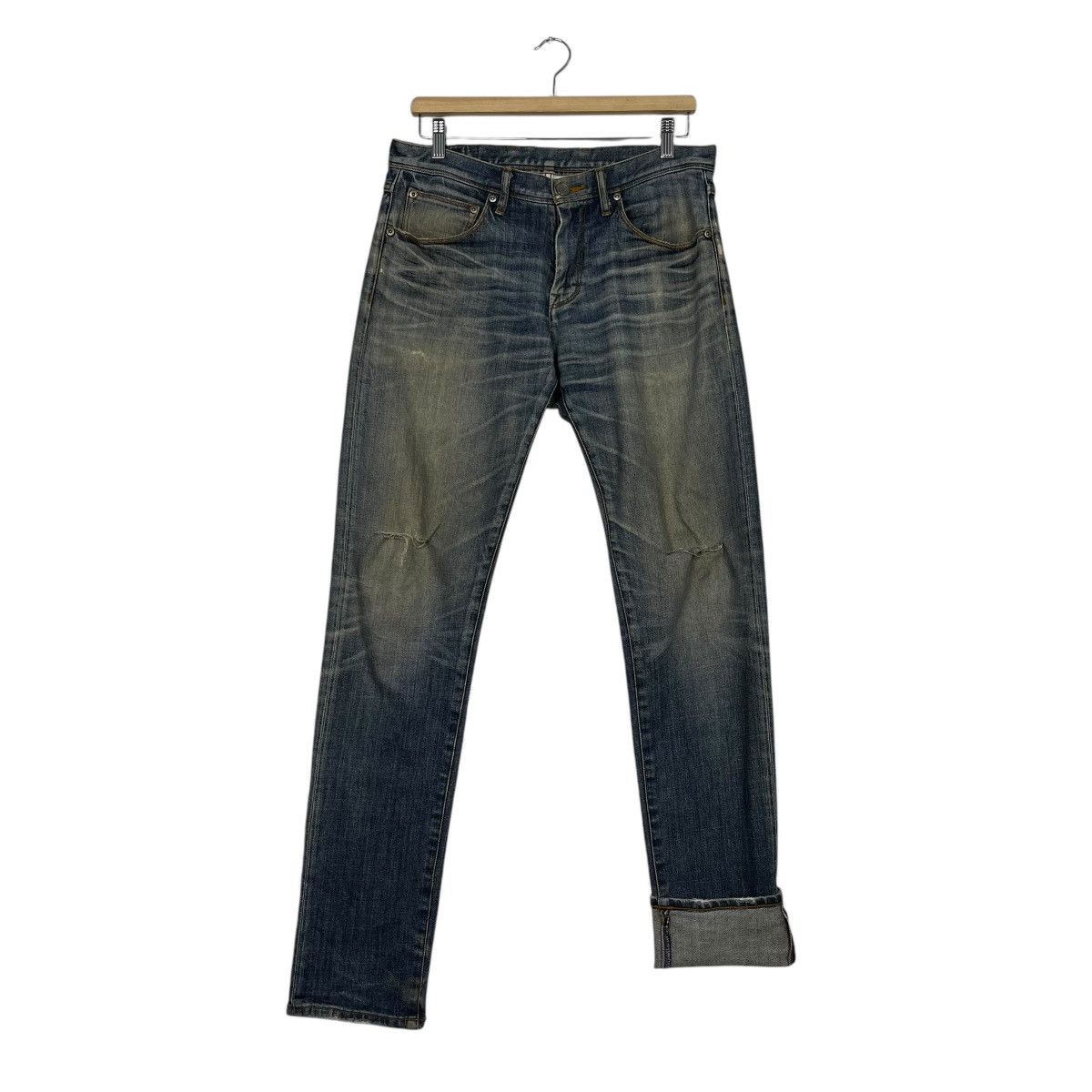 Matsuda Vintage Monsieur Nicole By Matsuda Distressed Denim Size 32" / US 10 / IT 46 - 11 Thumbnail