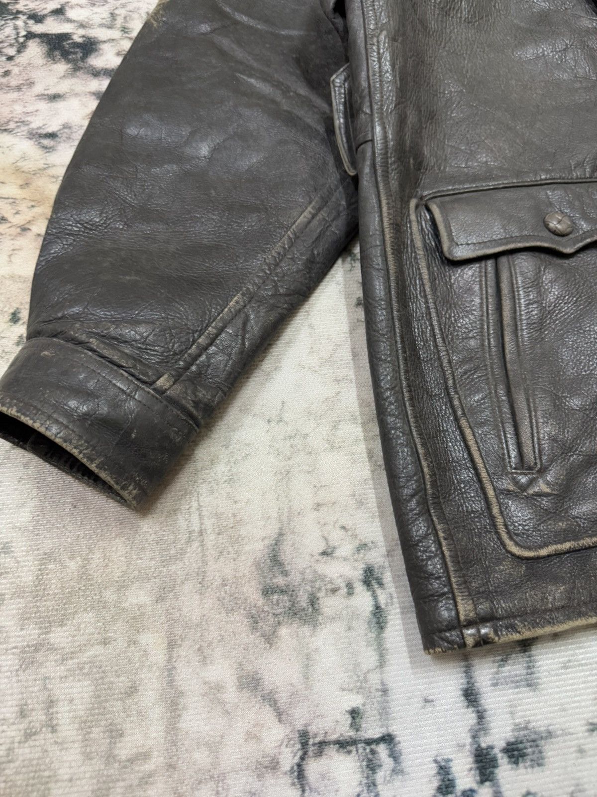 Genuine Leather Vintage Nour Style High Classes Fur Leather Jacket Size US M / EU 48-50 / 2 - 7 Thumbnail