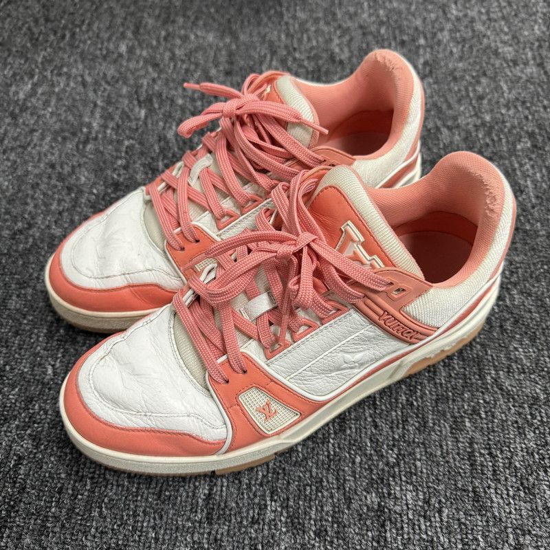 Louis Vuitton Louis Vuitton Trainer Low Top Sneakers in Peach Pink 0079 Size US 7 / EU 40 - 1 Thumbnail