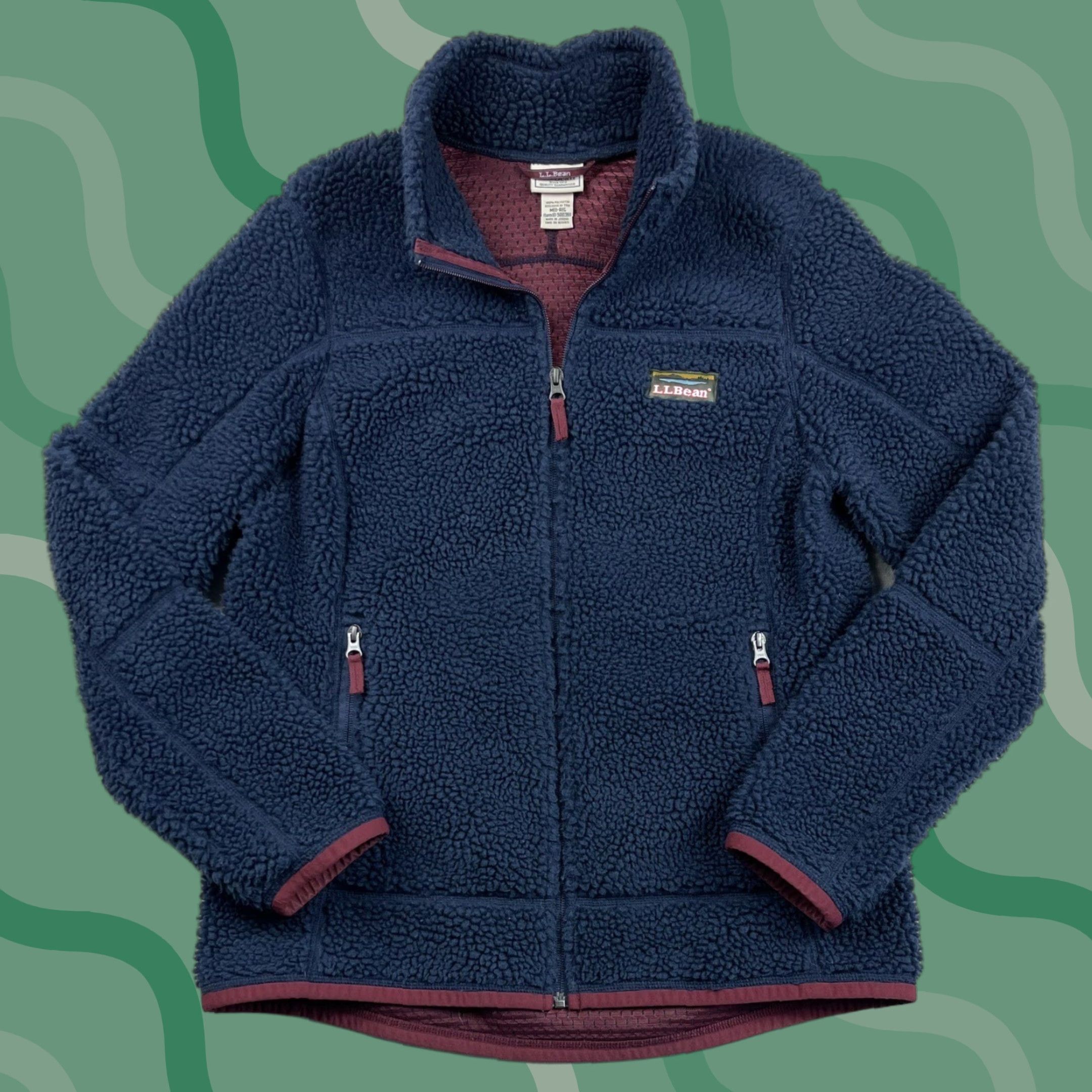 Vintage VINTAGE L.L. Bean Jacket Womens M Fleece Deep High Pile Full Zip Blue Thick Lined Ski Size M / US 6-8 / IT 42-44 - 1 Thumbnail