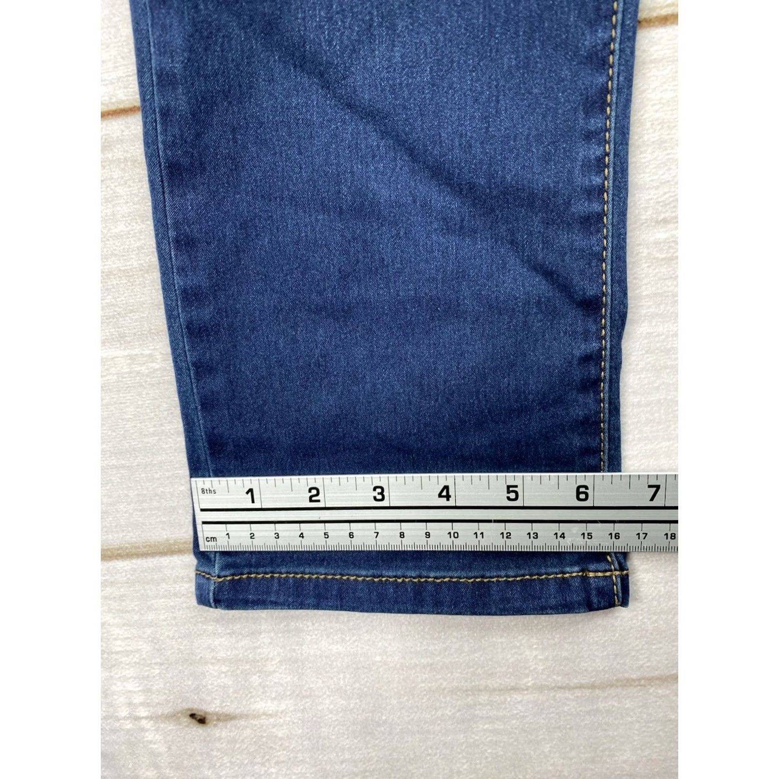 Vintage SO Heritage Jeans Cropped Blue Dark Wash 13 Junior Low Rise 5-Pocket Denim NWT Womens Jeans Size 34" / US 12 / IT 48 - 5 Thumbnail