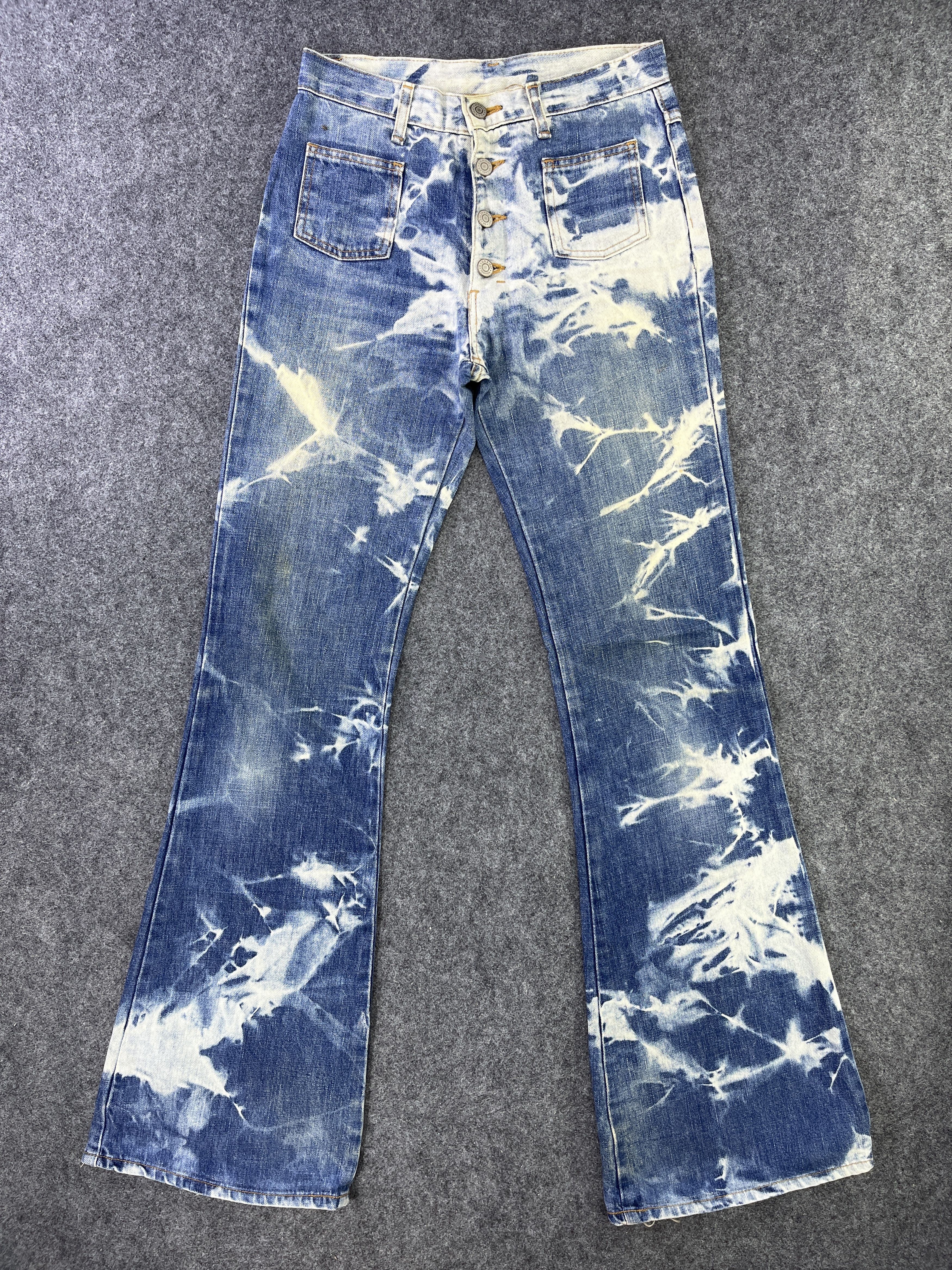 Vintage Vintage Women Wrangler Flare Jeans Bleach Denim - J953 Size 28" / US 6 / IT 42 - 1 Thumbnail