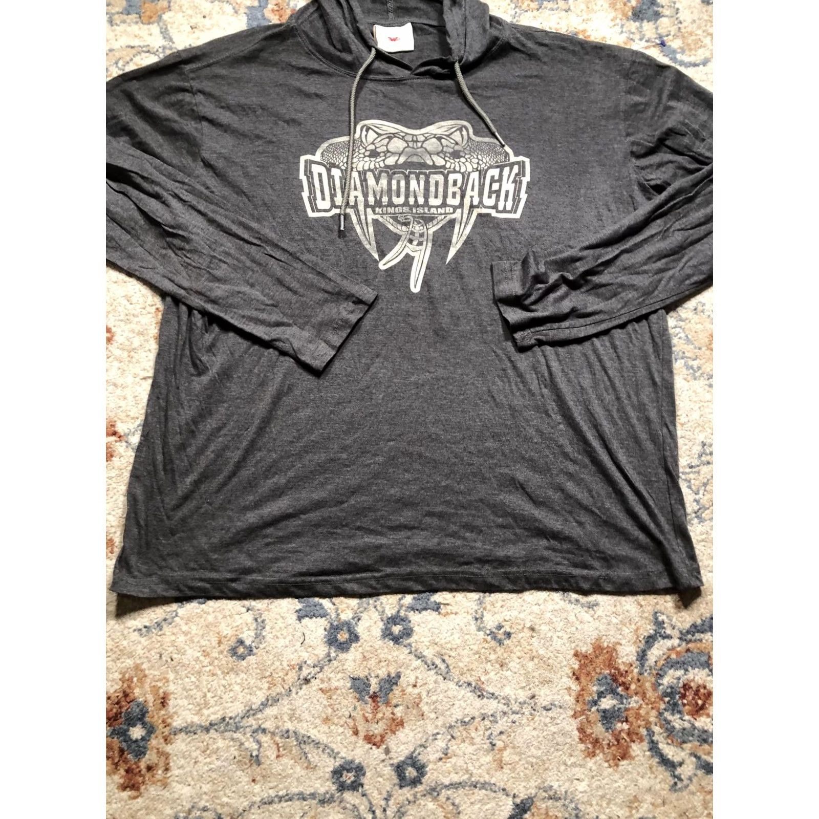 Vintage RetroVision Diamondback Kings Island Hoodie Shirt Mens 2XL Gray Long Sleeve RetroVision Size US XXL / EU 58 / 5 - 5 Thumbnail
