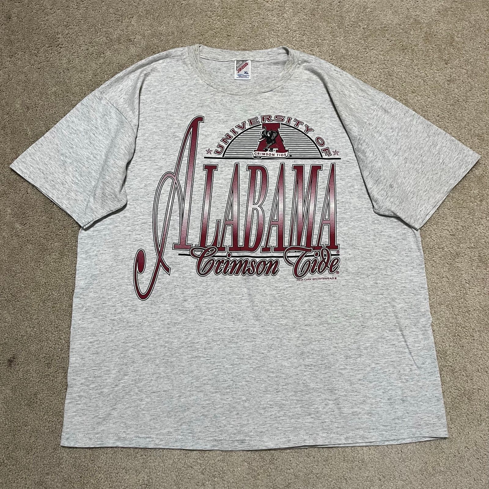 Jerzees Vintage Jerzees Alabama Crimson Tide Graphic Grey Shirt XL Size US XL / EU 56 / 4 - 1 Thumbnail