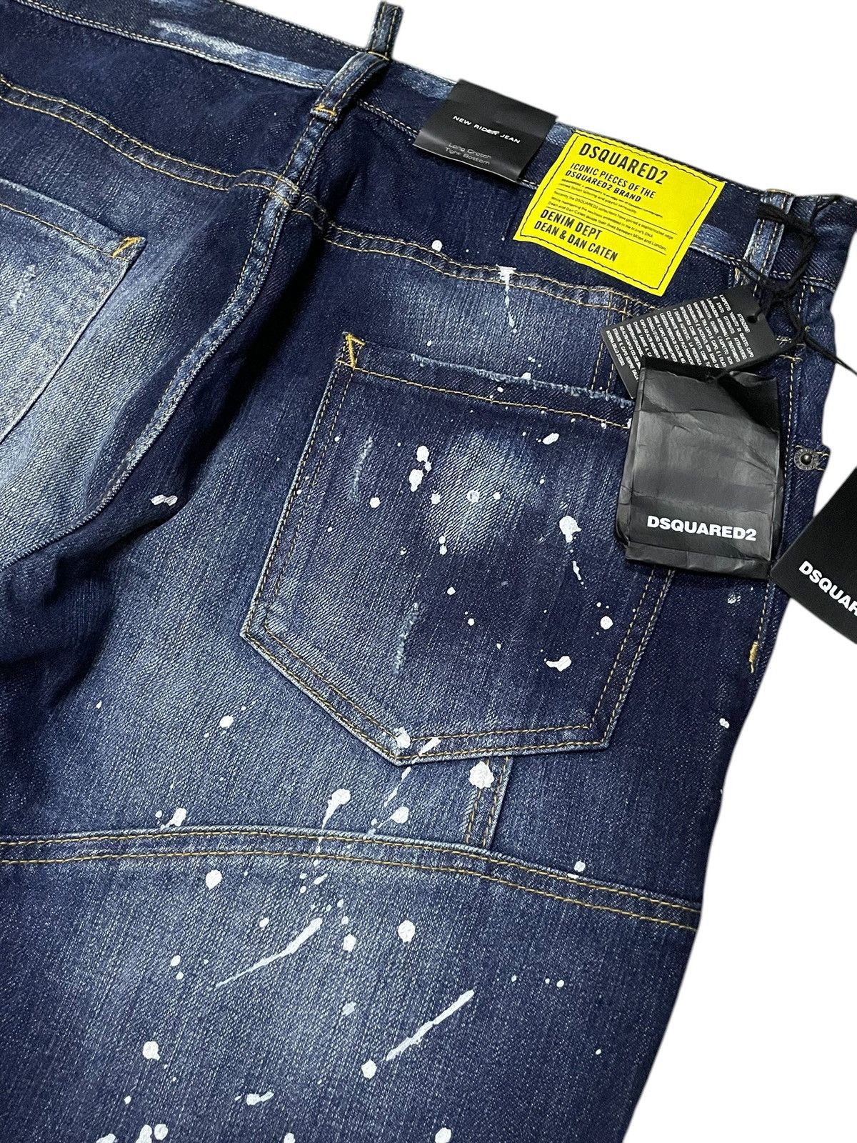 Dsquared2 BNWT Dsquared2 $800 Biker Distressed Paint Splatter Jeans Size US 34 / EU 50 - 22 Thumbnail