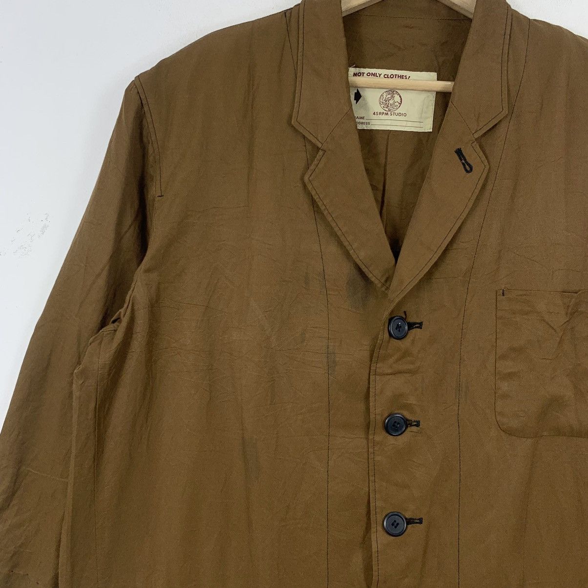 45rpm Vintage 45 RPM STUDIO Japanese Brand Light Jacket Coat Size US XL / EU 56 / 4 - 4 Thumbnail