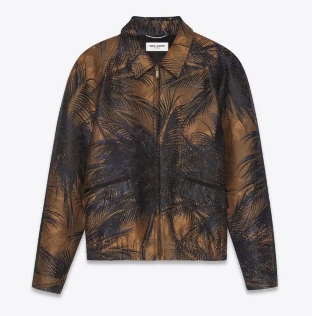 Saint Laurent Paris Saint Laurent Crystal Palm Tree Jacket- | Grailed