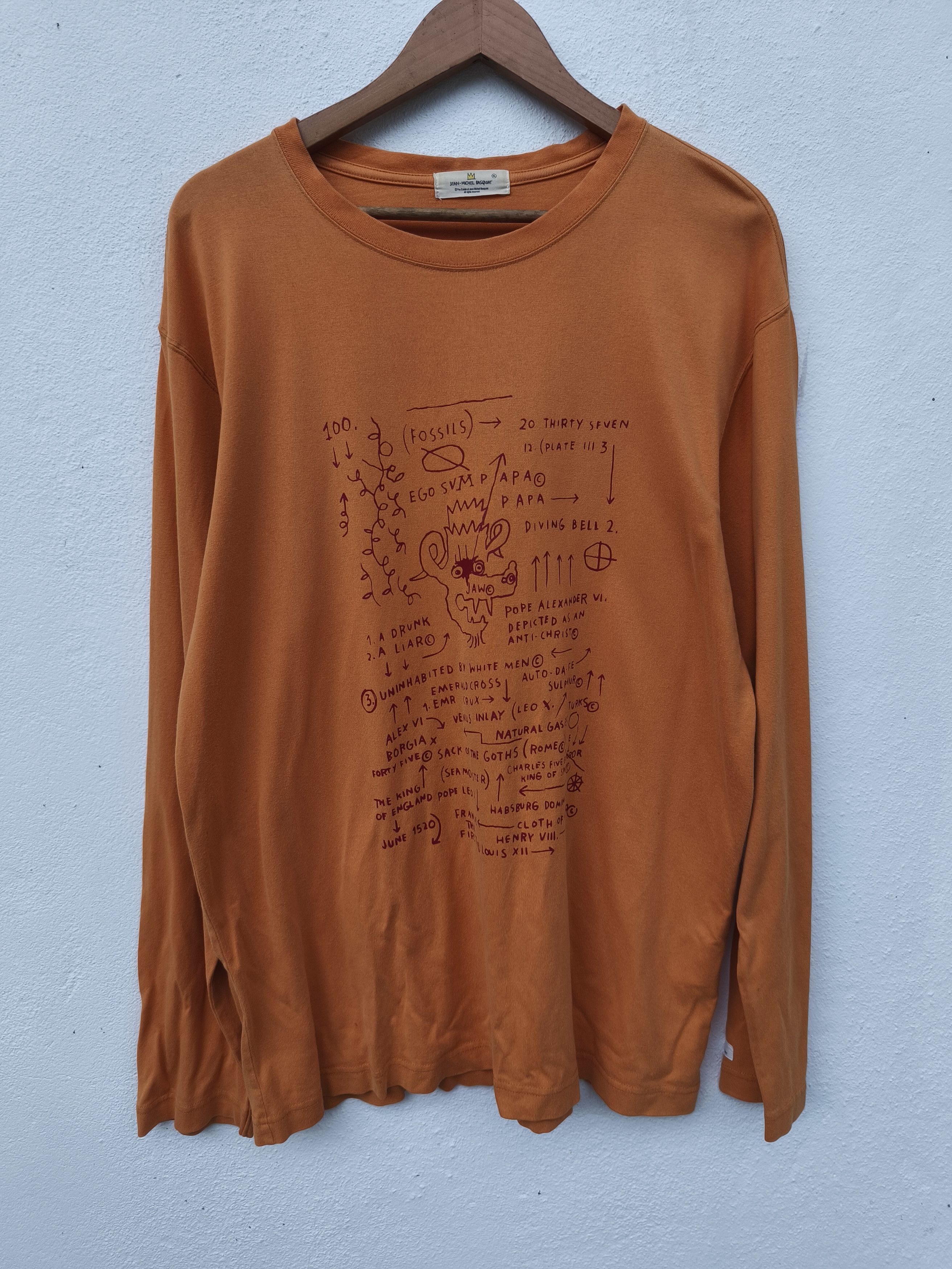 Jean-Michel Basquiat 🔥 Vintage Jean Michel Basquiat t shirt art long sleeve Size US L / EU 52-54 / 3 - 2 Thumbnail