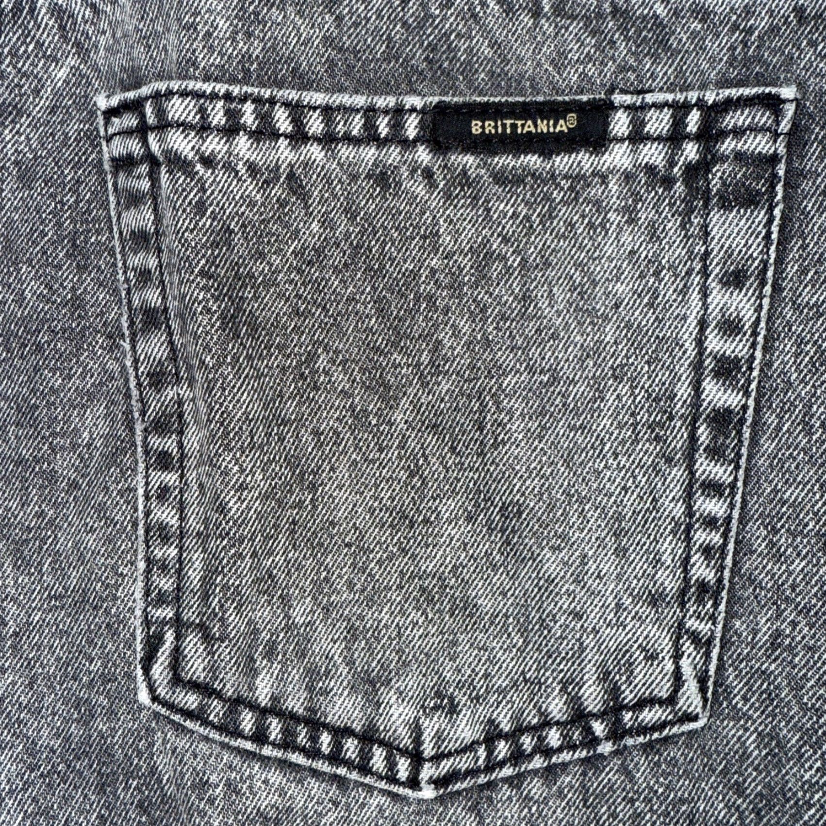 Denime VINTAGE Brittania Denim Jeans Men 35x30 Charcoal Gray 1980s Retro Inseam 30 Regular 36X30 Size US 35 - 6 Thumbnail