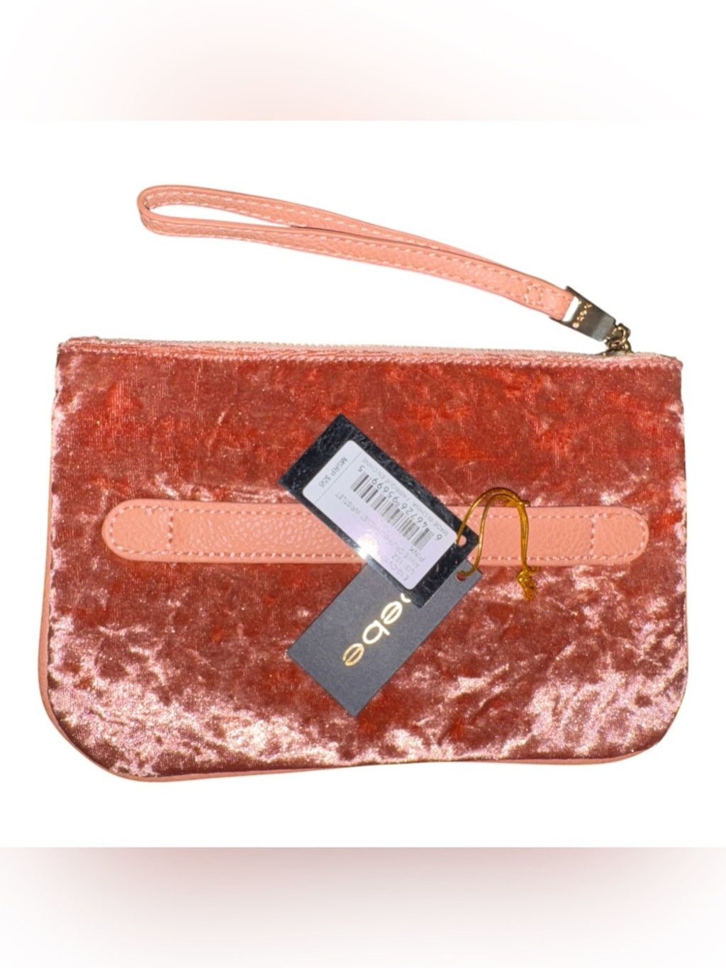 Bebe bebe Annie Crushed Velvet Wristlet in Pink Size ONE SIZE - 2 Thumbnail