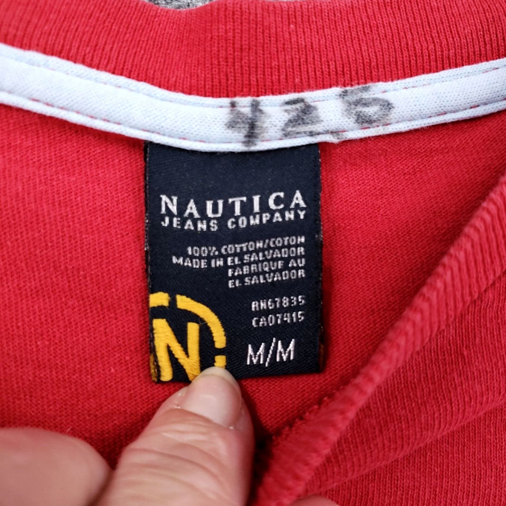Nautica Nautica Men M T Shirt Crew Neck Red Short Sleeve Logo Spell Out Tee Shirt Size US M / EU 48-50 / 2 - 5 Thumbnail