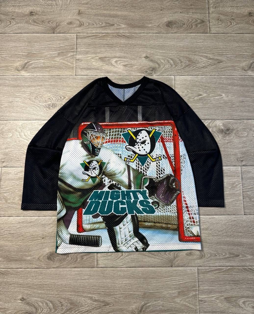 Ccm Vintage 90s Mighty Ducks CCM All Over Jersey Size S/M Size US M / EU 48-50 / 2 - 1 Thumbnail