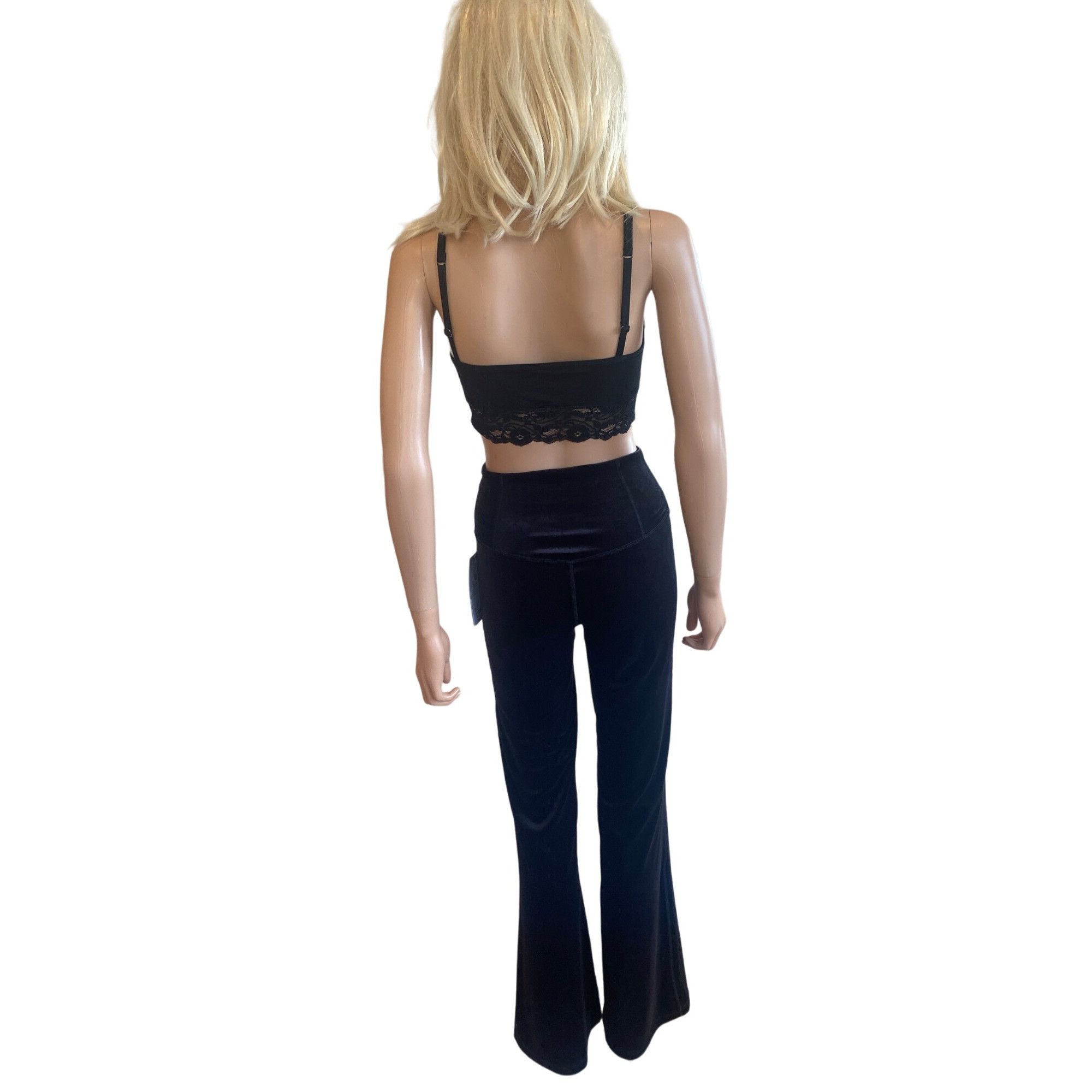 Athleta NWT Athleta XS Elation Velvet Flare Pant Black Pants High-Ri Size 26" / US 2 / IT 38 - 13 Thumbnail
