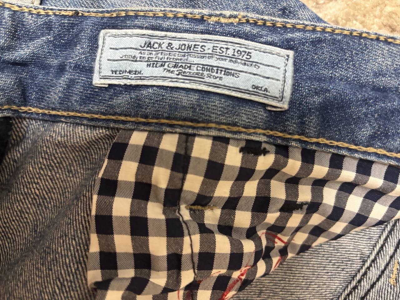 Jack & Jones Jack & Jones 1975 Patchwork Distressed Jeans Men’s Vintage Size US 32 / EU 48 - 10 Thumbnail
