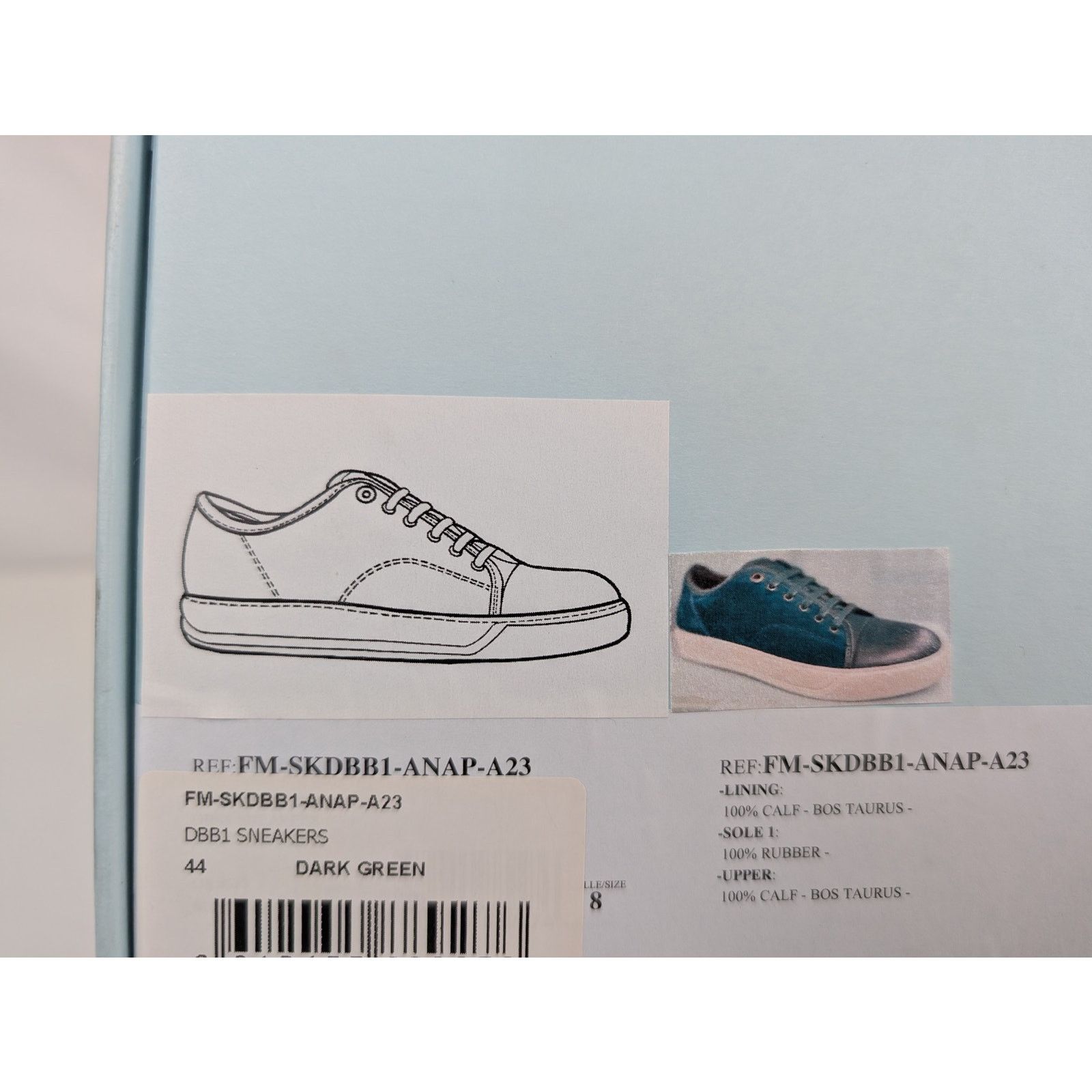 Lanvin o1rshd1 DBB1 Sneakers in Dark Green Size US 11 / EU 44 - 18 Thumbnail