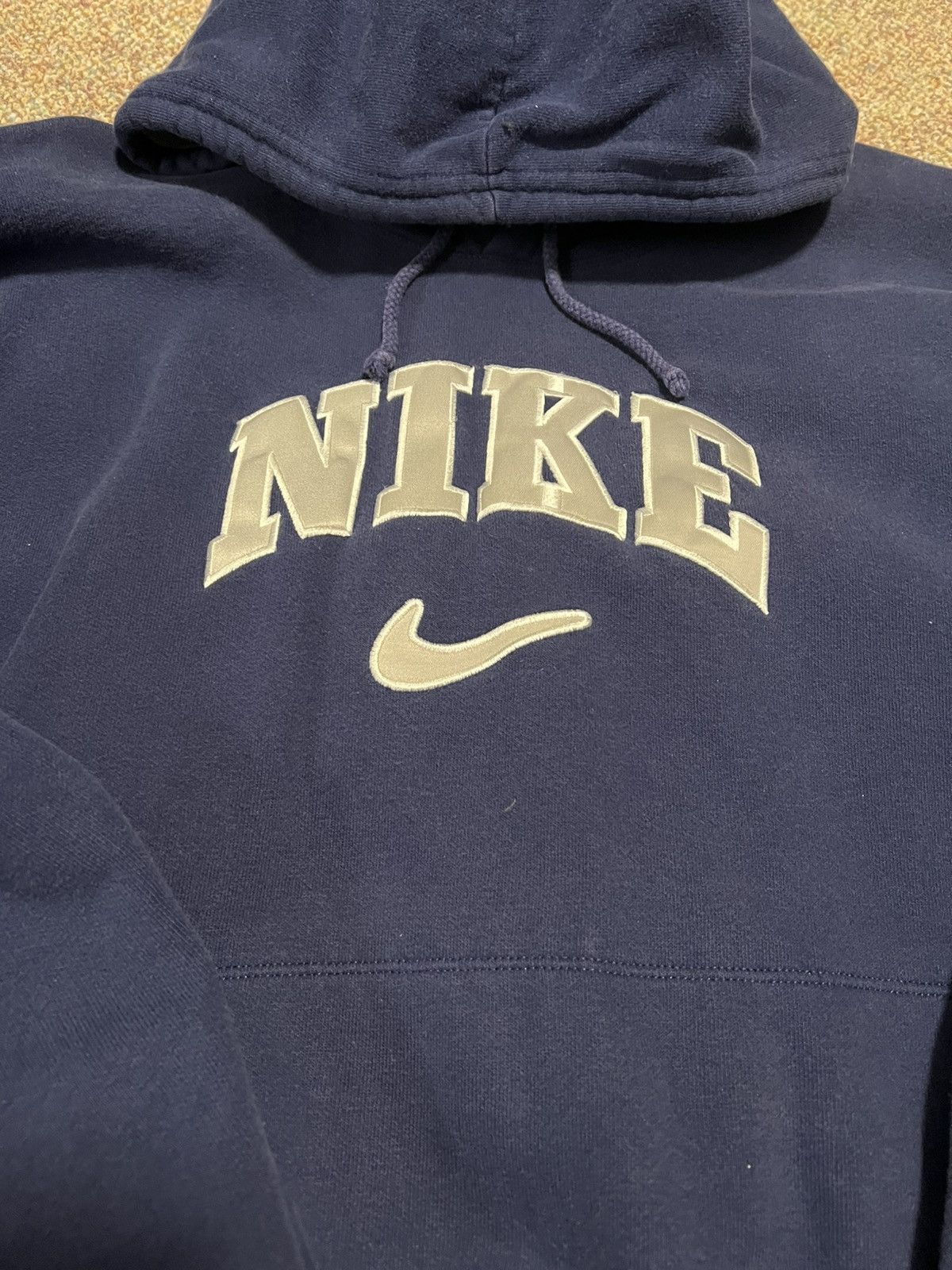 Nike × Vintage Vintage Nike Hoodie Navy Size US XL / EU 56 / 4 - 2 Thumbnail