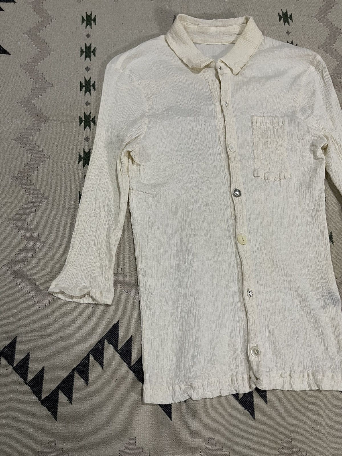 Tsumori Chisato 1990s TSUMORI CHISATO ISSEY MIYAKE PLEATED BUTTON BLOUSES Size XS / US 0-2 / IT 36-38 - 3 Thumbnail