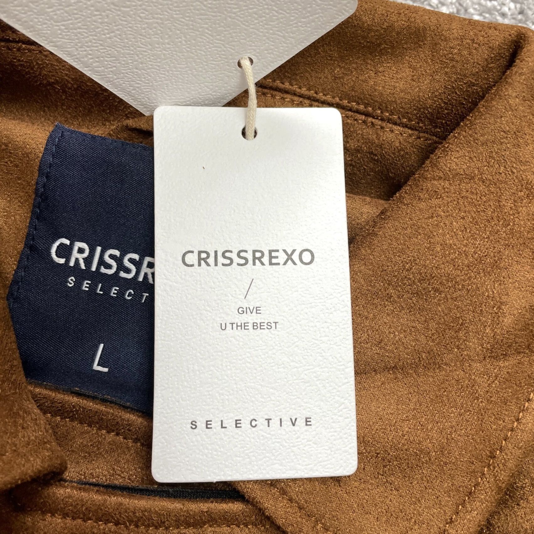 Vintage Crissexo Coat Jacket Womens L Brown Faux Suede Full Zip New Size L / US 10 / IT 46 - 7 Thumbnail