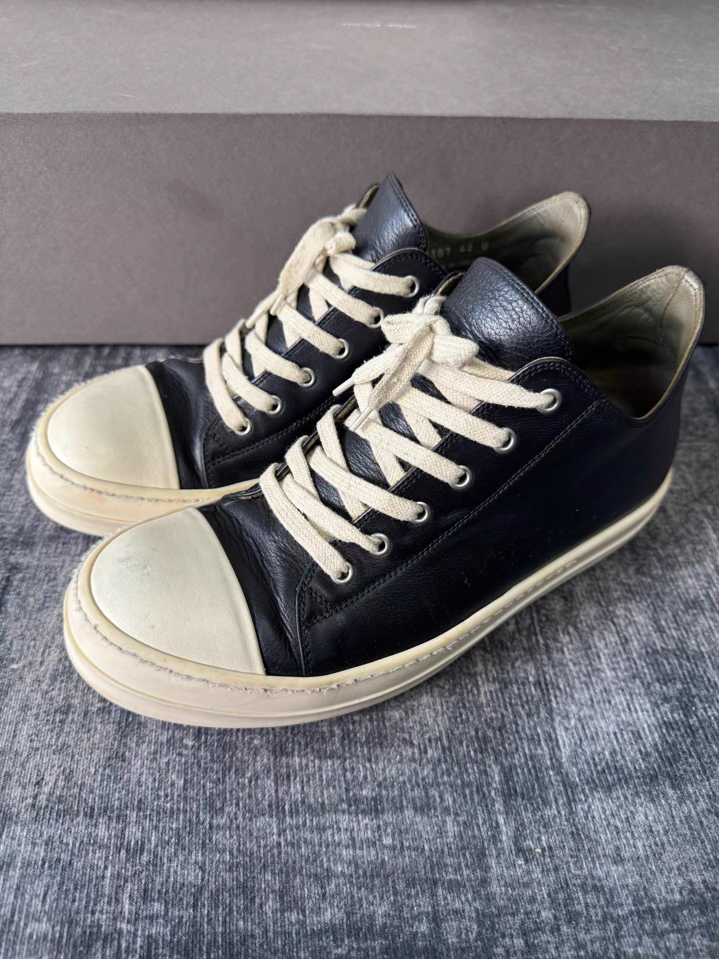 Rick Owens Rick Owens Mainline Low-Top Leather Geobasket Size US 9 / EU 42 - 1 Thumbnail