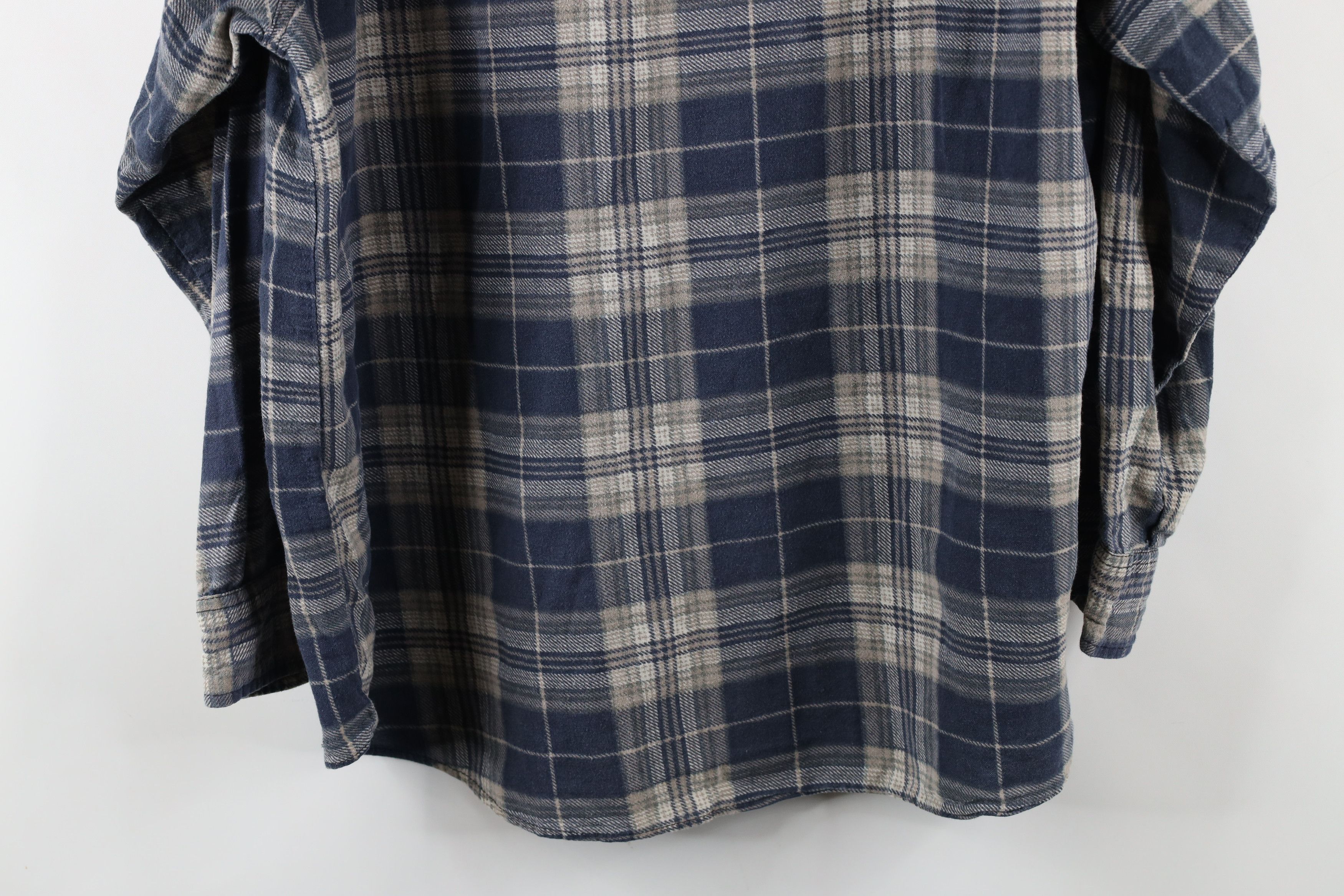 Vintage Vintage 90s Streetwear Collared Flannel Button Shirt Plaid Size US XL / EU 56 / 4 - 11 Thumbnail