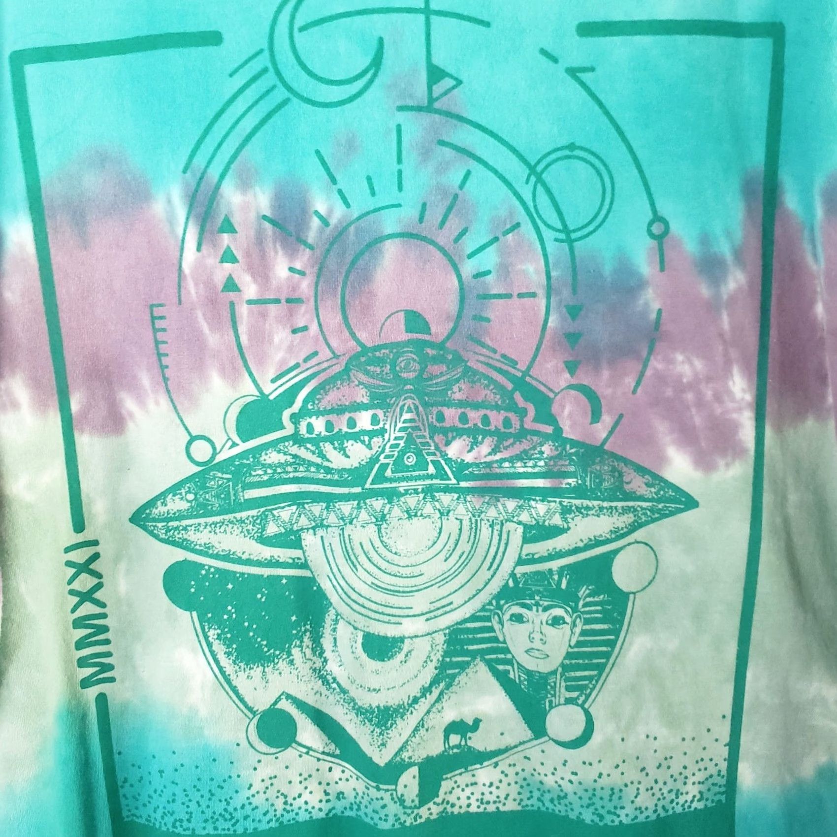 Vintage Chemistry T-Shirt Unisex 3XL Short Sleeve Tie Dye World Tour Front Graphic Purple Teal Summer Casual Mens Womens Size XXL / US 16-18 / IT 52-54 - 6 Thumbnail