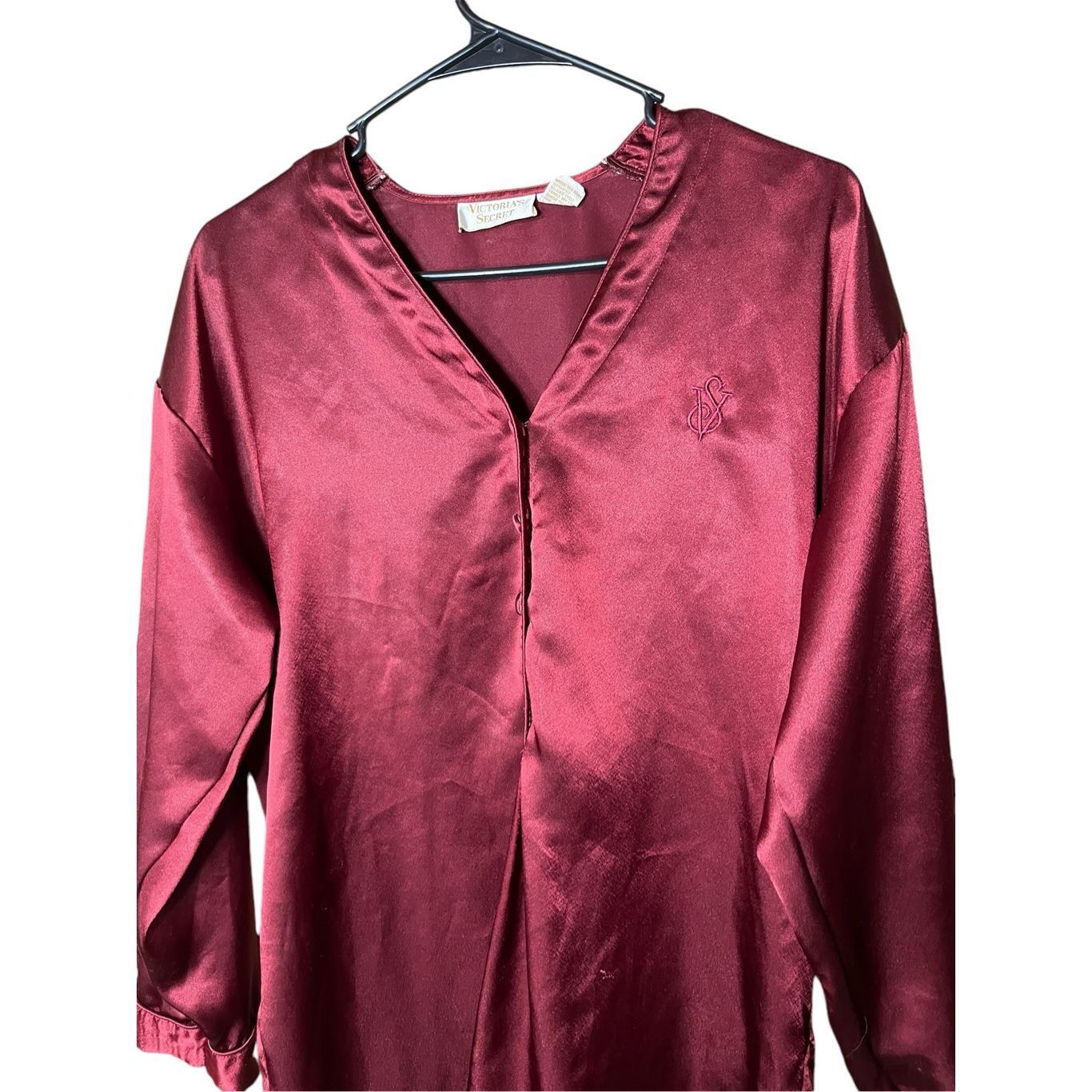 Victoria's Secret Vintage Victoria’s Secret Gold Label Maroon Satin Nightgown Size S / US 4 / IT 40 - 2 Thumbnail